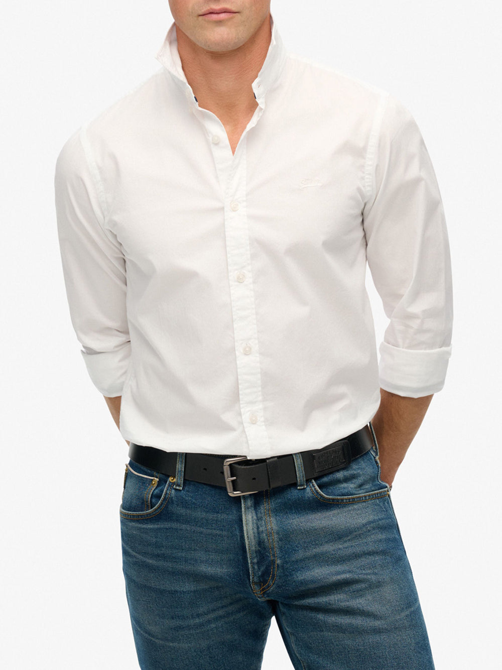 Camicia Casual Superdry da Uomo - Bianco