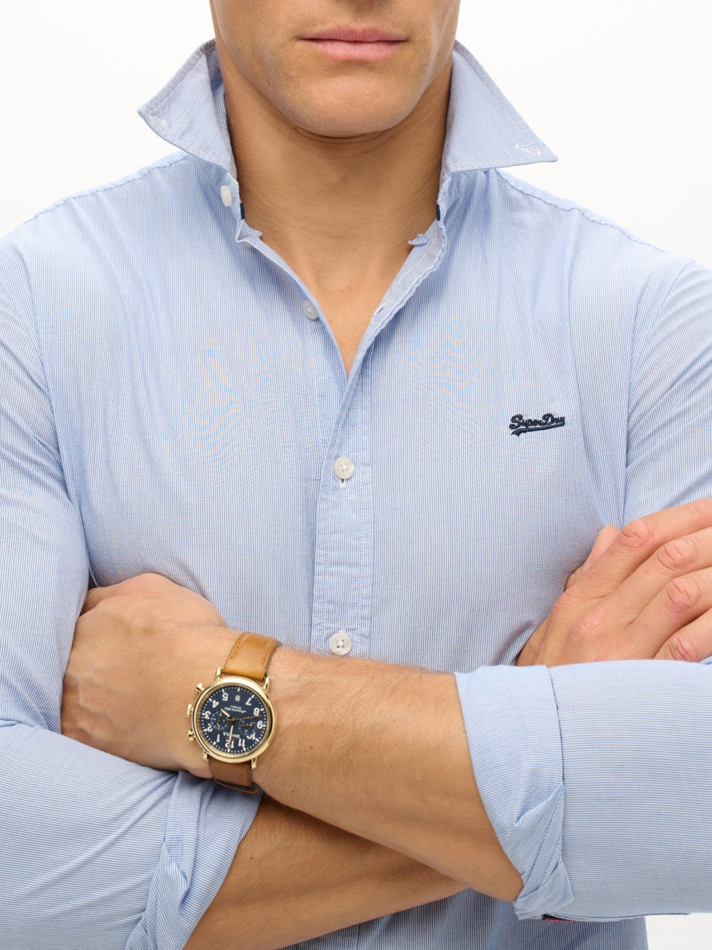 Camicia Casual Superdry da Uomo - Blu