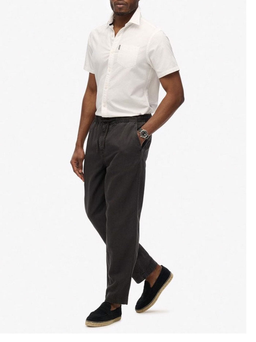 Pantalone Chino Superdry da Uomo - Nero