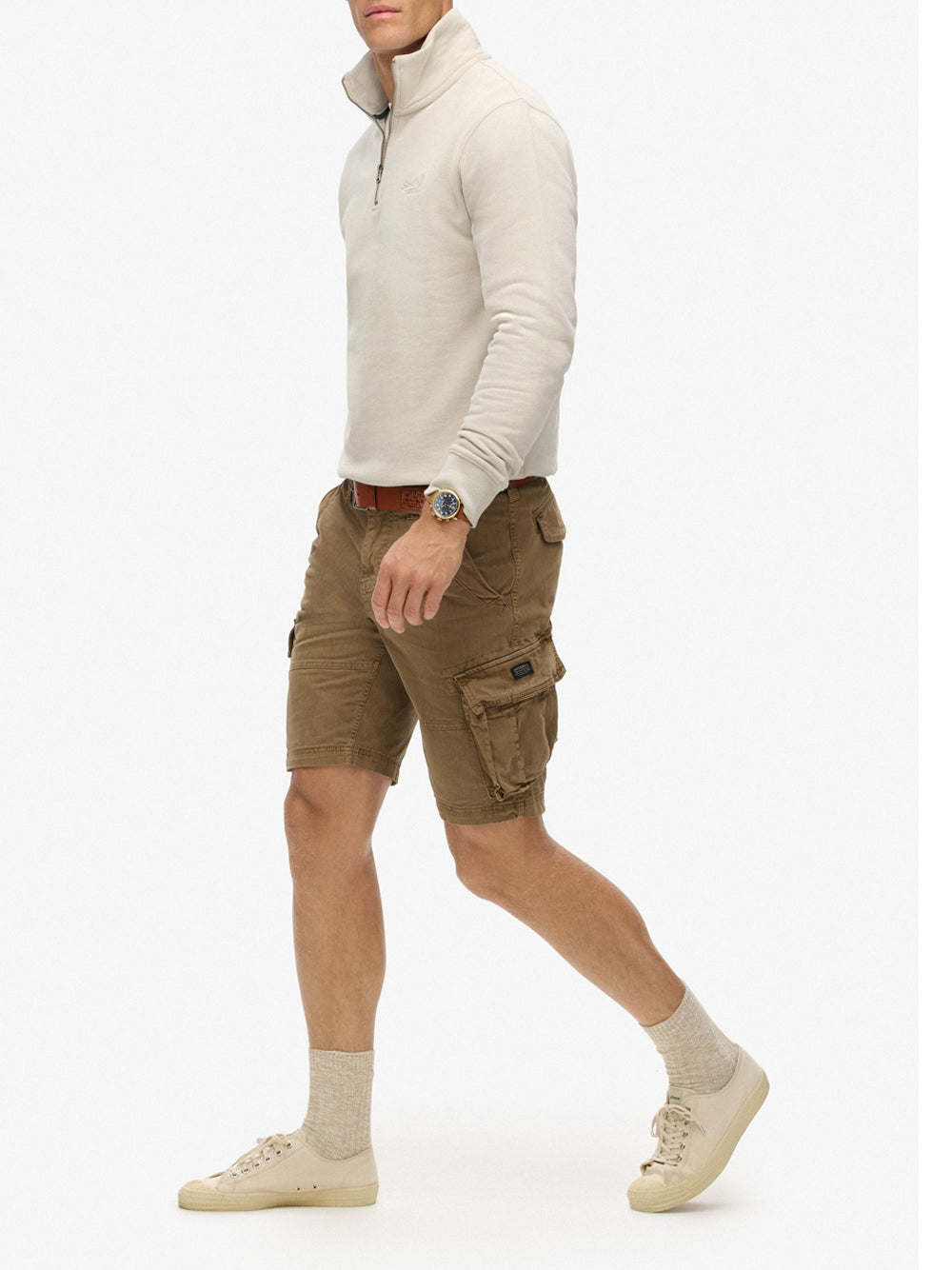 Bermuda Casual Superdry da Uomo - Marrone