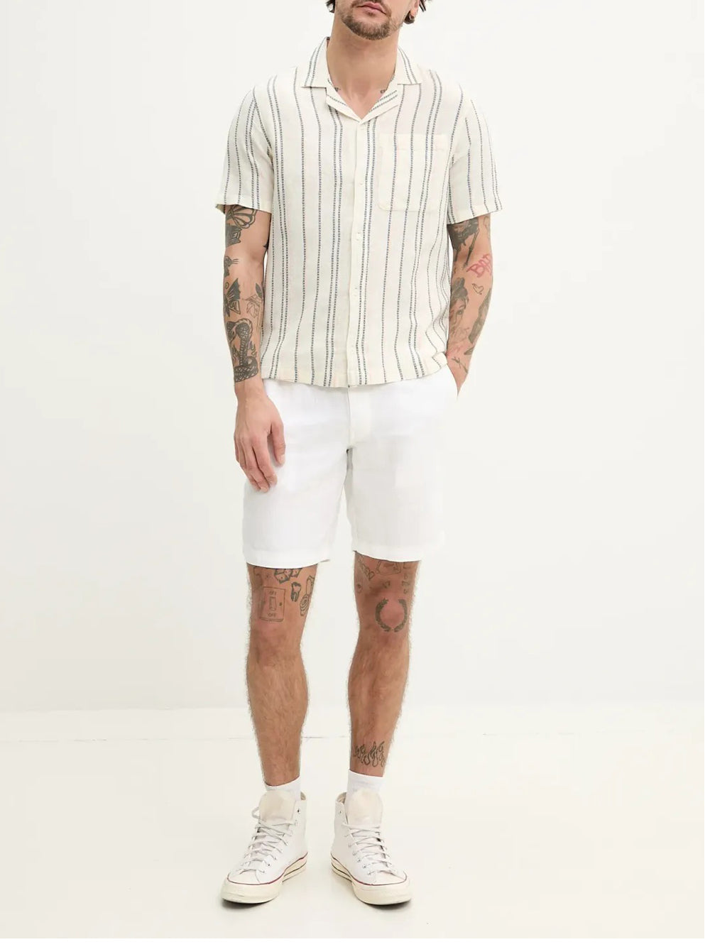 Bermuda Casual Superdry da Uomo - Bianco