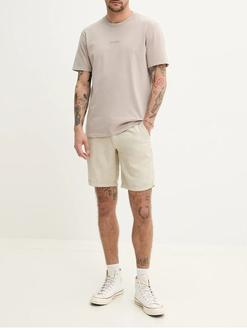 Bermuda Casual Superdry da Uomo - Beige