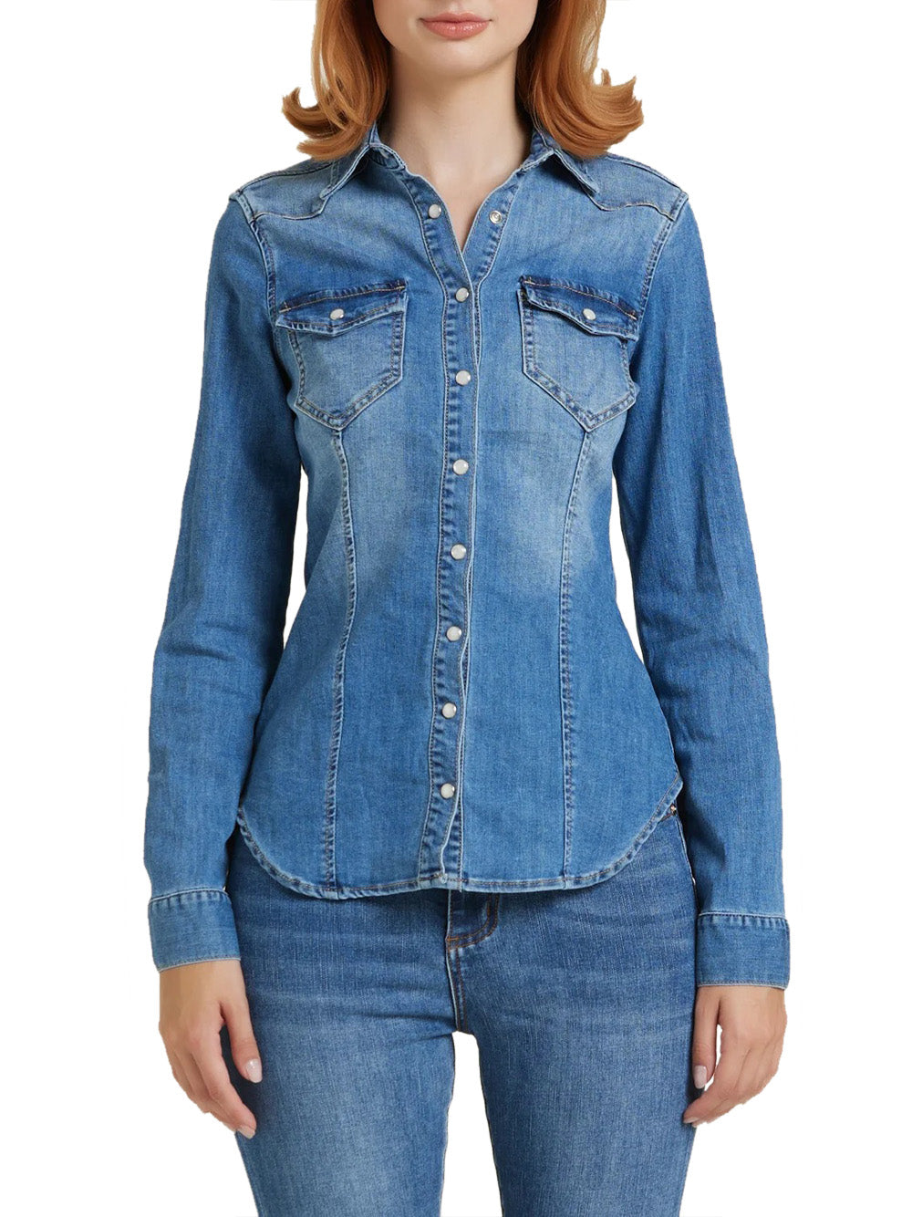 Camicia Jeans Take Two Western da Donna - Denim
