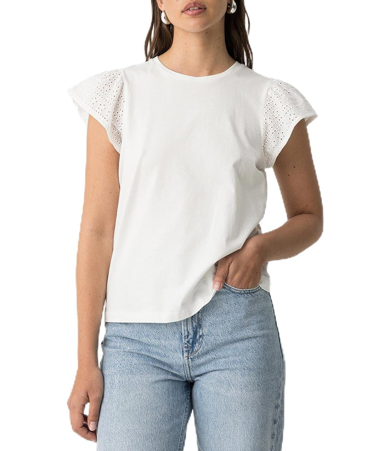 TIFFOSI T-shirt Donna Mod. 10059223 GRACIOSA_2 110 WHITE Bianco
