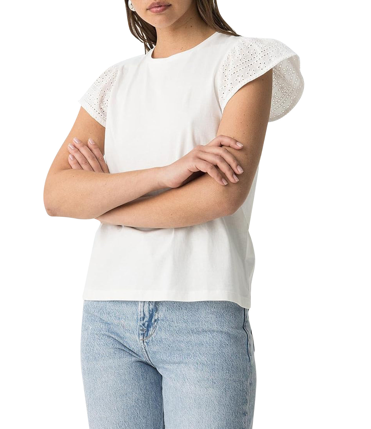 TIFFOSI T-shirt Donna Mod. 10059223 GRACIOSA_2 110 WHITE Bianco