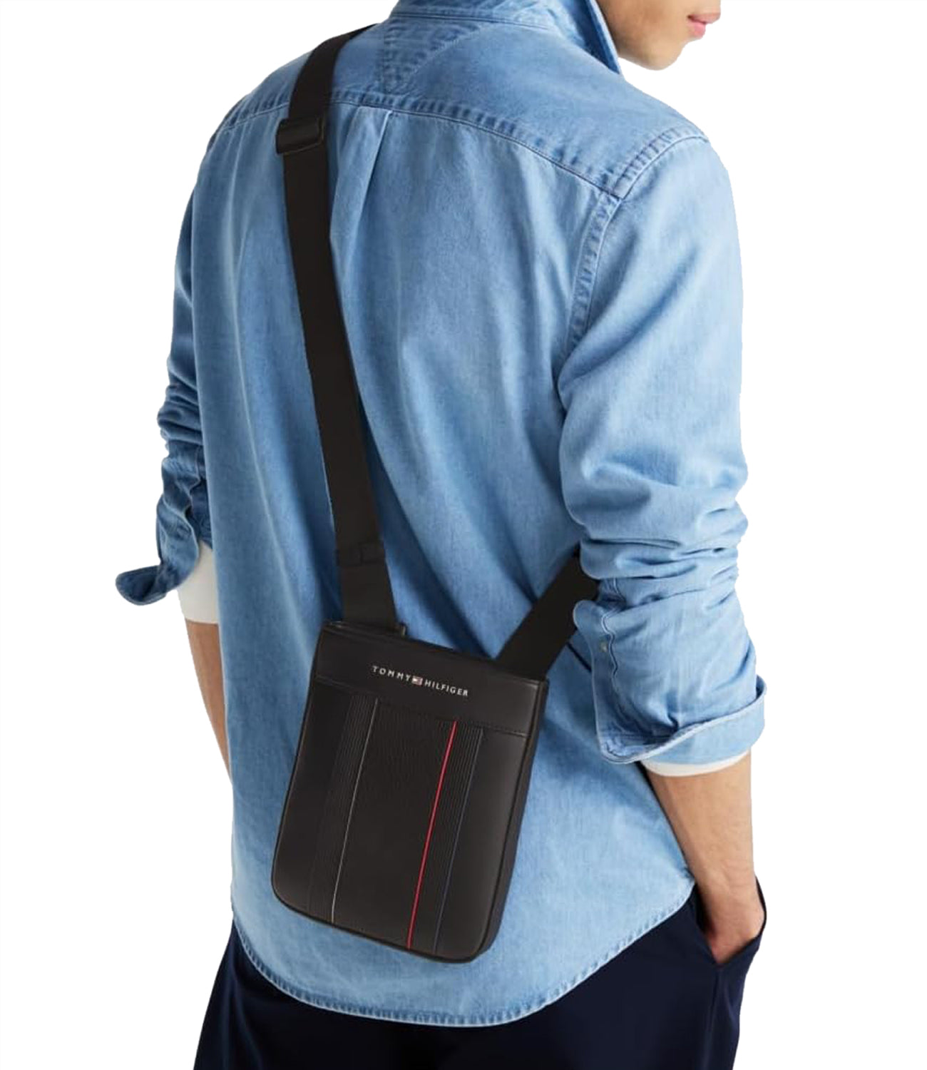 Tommy Hilfiger Borsa a Tracolla Uomo Mod. AM0AM13112 BDS Black Nero