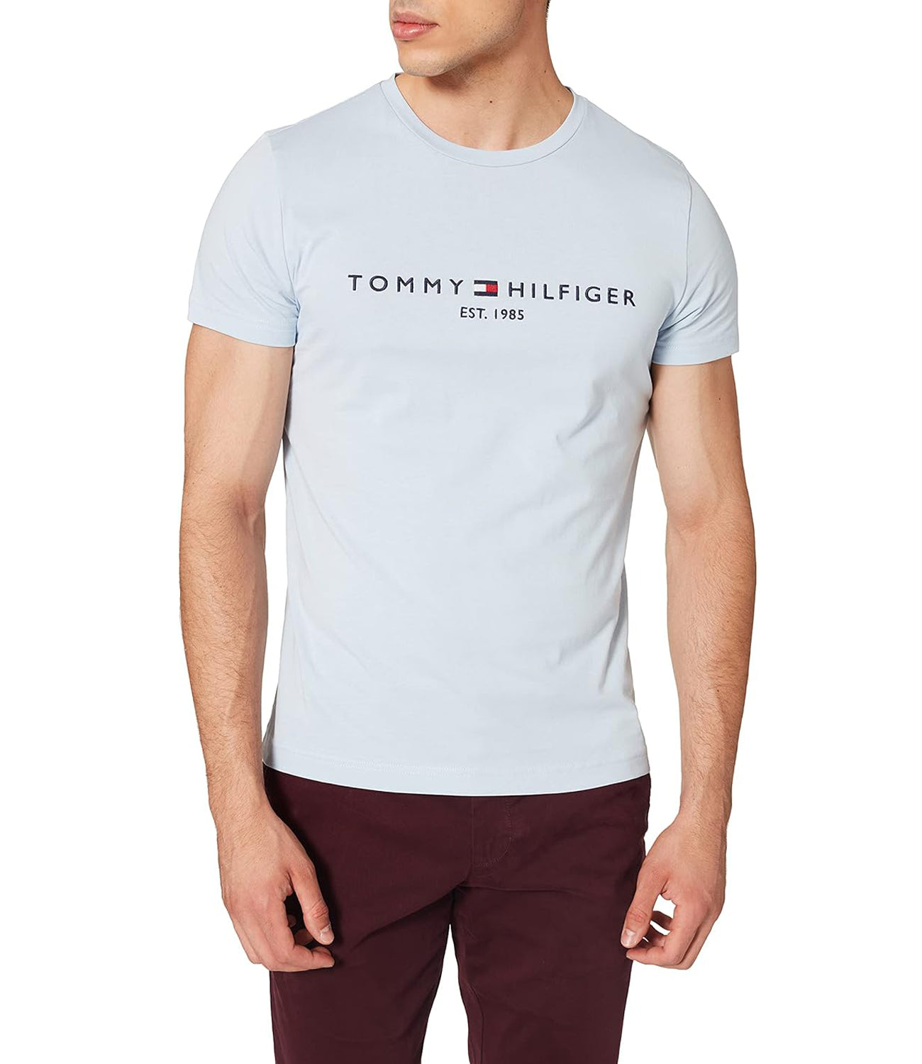 Tommy Hilfiger T-shirt Uomo Mod. MW0MW11797 C10 Celeste Blu