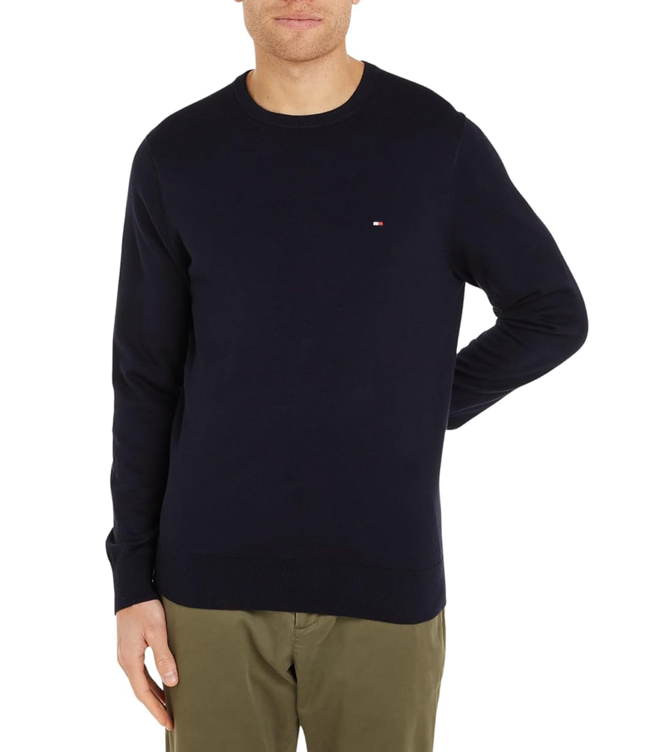 Tommy Hilfiger Maglione Girocollo Uomo Mod. MW0MW14748 DW5 Blu