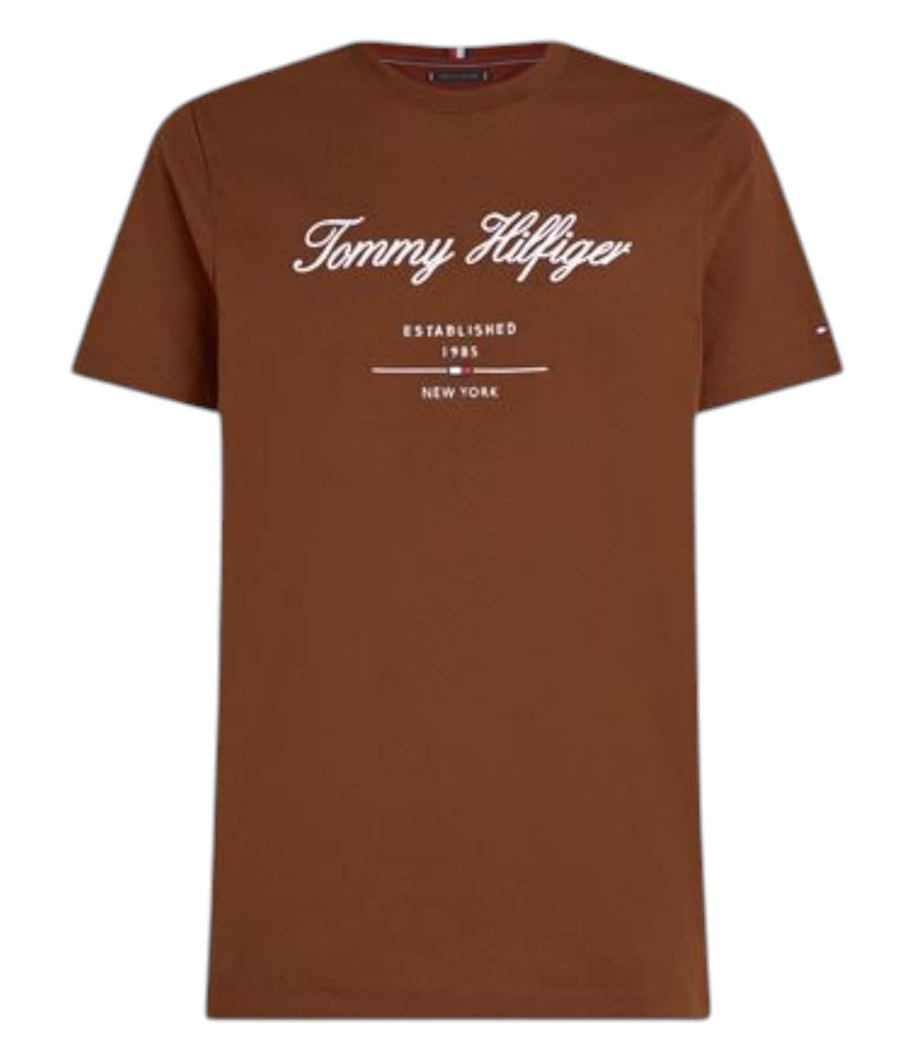 Tommy Hilfiger T-shirt Uomo Mod. MW0MW33691 GUA Moro Marrone