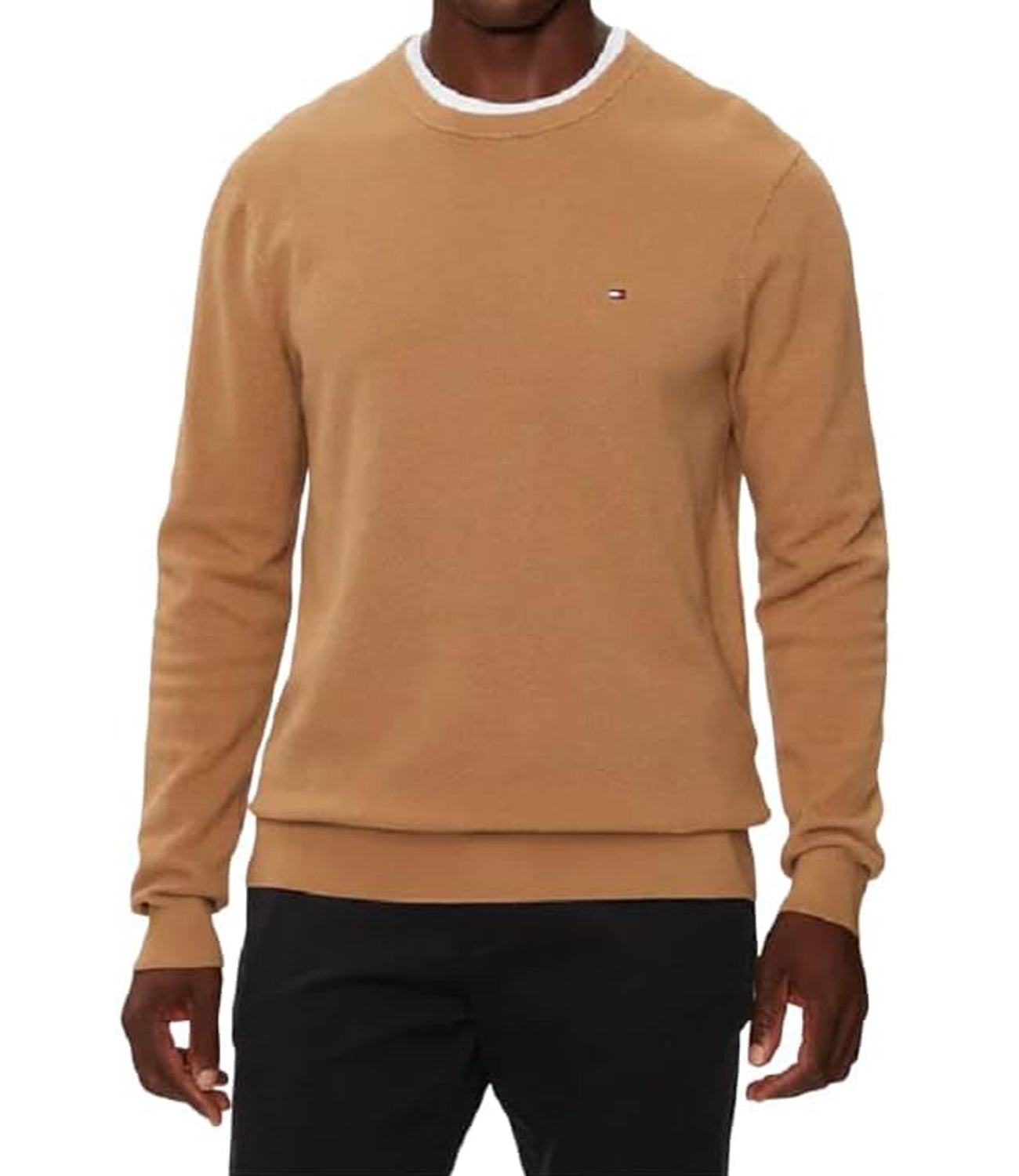 Tommy Hilfiger Maglione Girocollo Uomo Mod. MW0MW36347 DV5 Celeste Blu