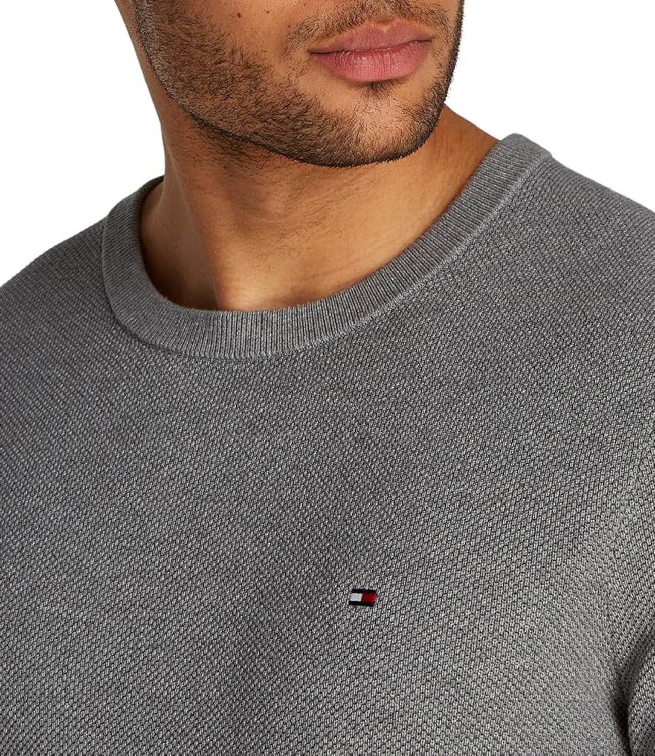Tommy Hilfiger Maglione Girocollo Uomo Mod. MW0MW36347 P91 Grigio