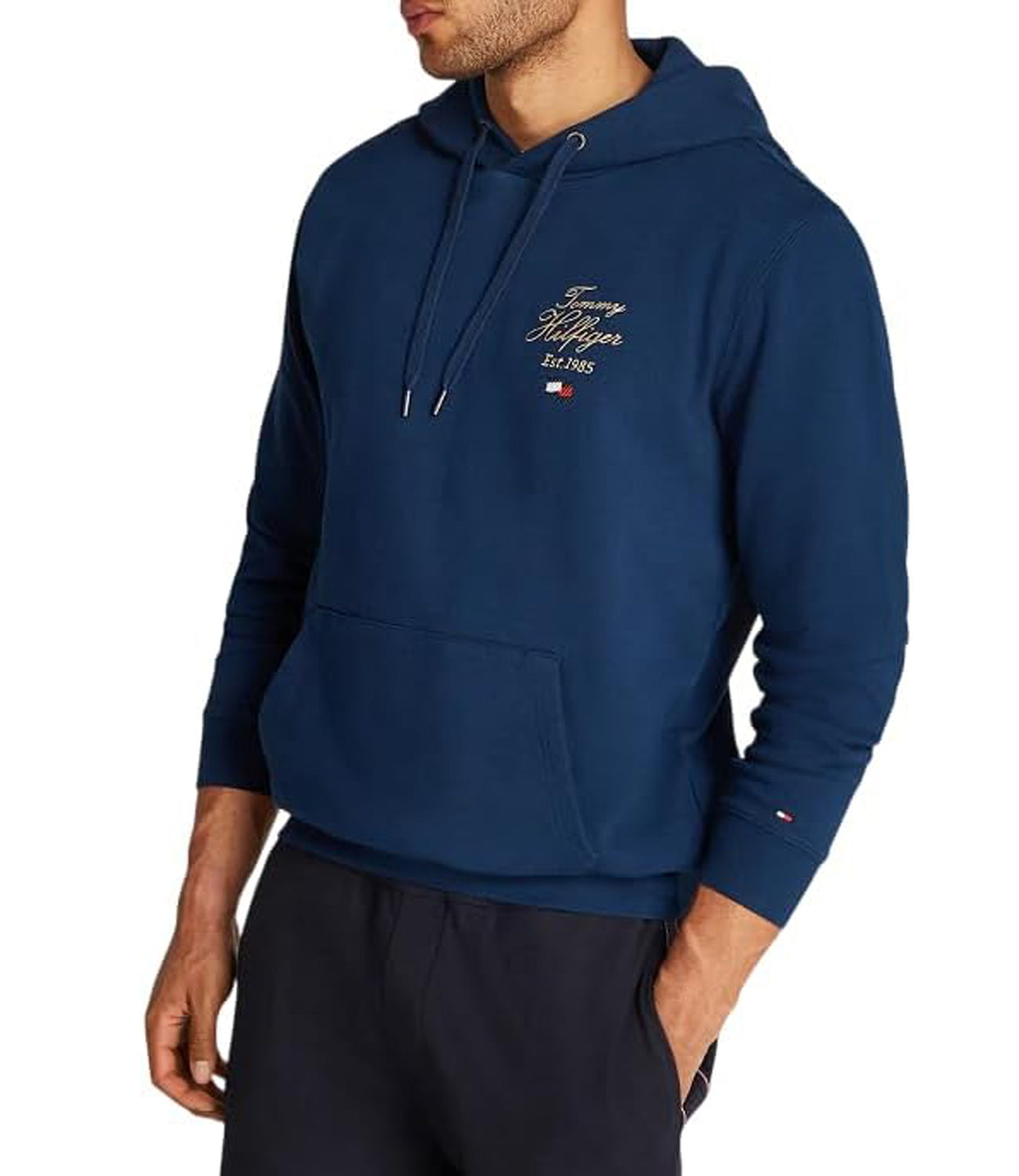 Tommy Hilfiger Felpa cappuccio Uomo Mod. MW0MW37475 DAF Blu