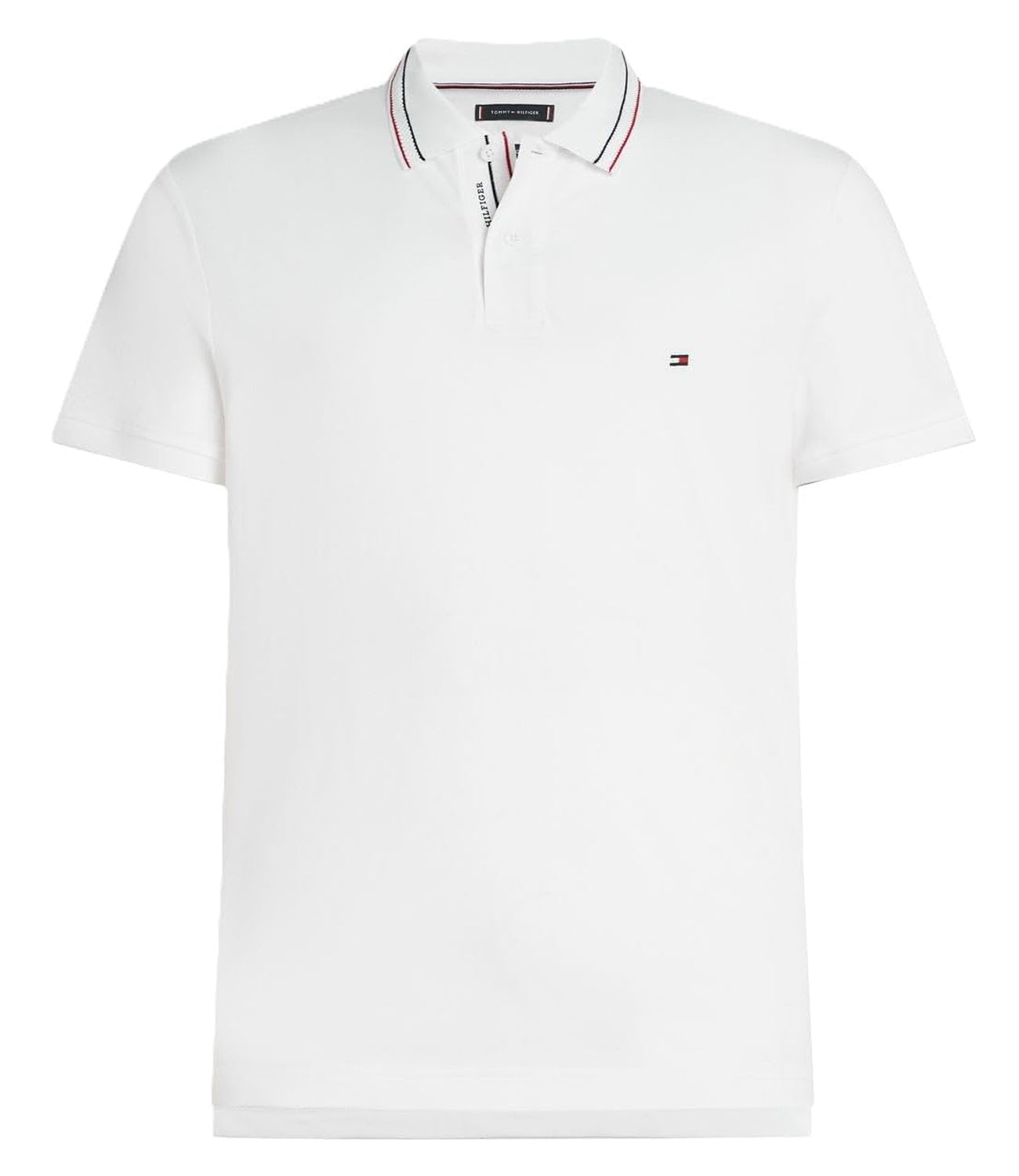 Tommy Hilfiger Polo M/C Uomo Mod. MW0MW38459 YBR WHITE Bianco
