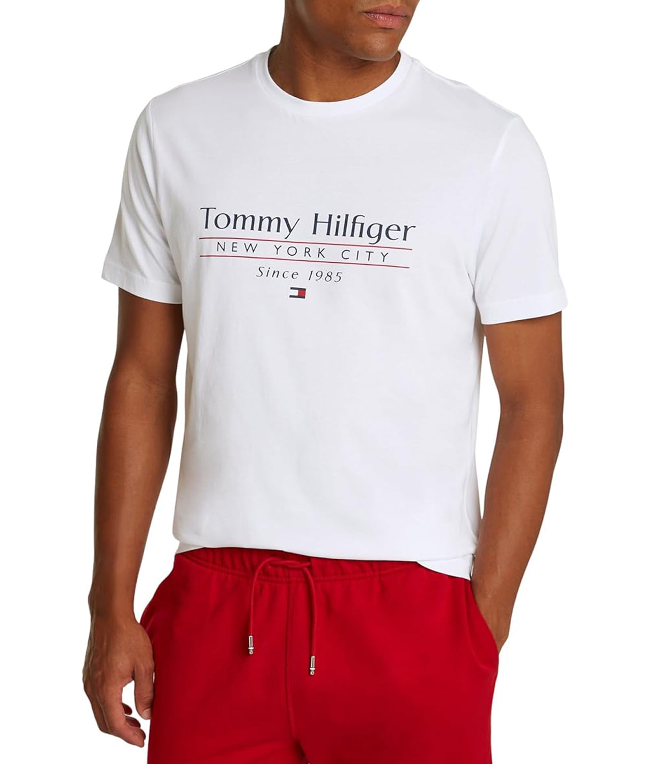 Tommy Hilfiger T-shirt Uomo Mod. MW0MW38621 YBR Bianco