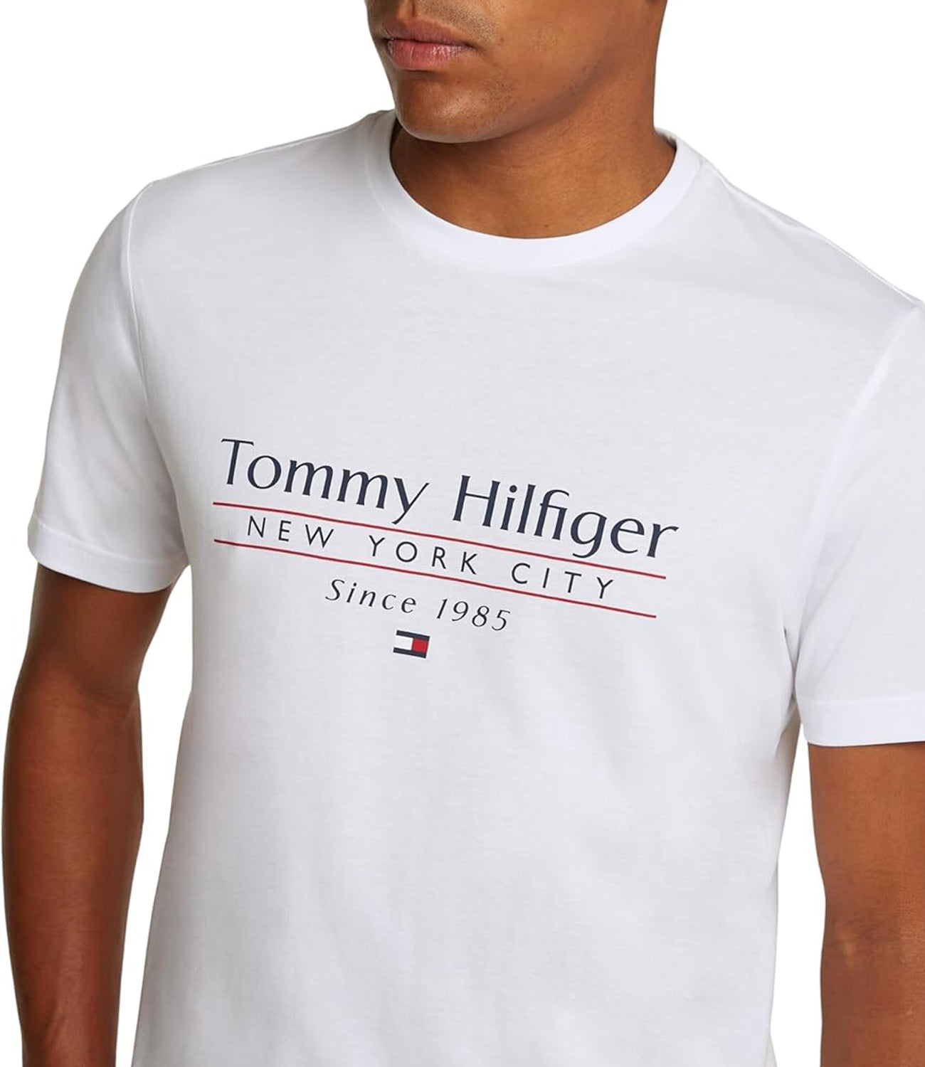 Tommy Hilfiger T-shirt Uomo Mod. MW0MW38621 YBR Bianco