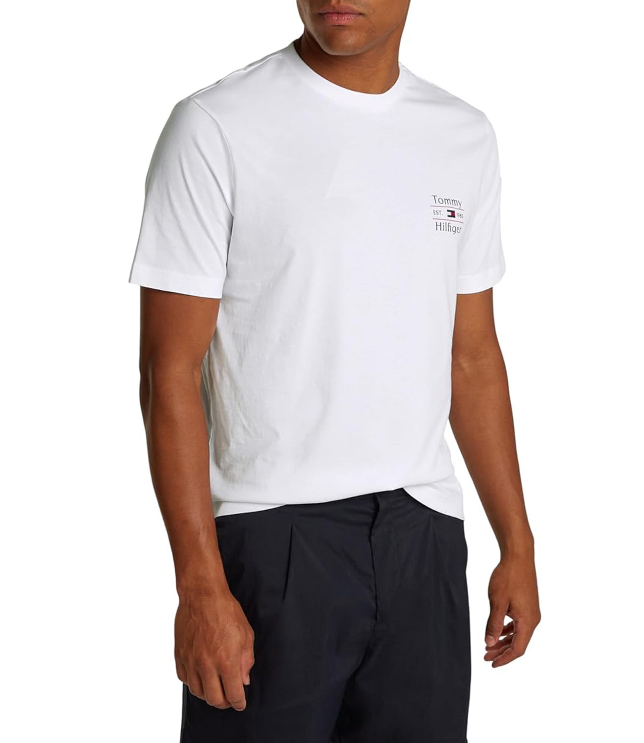 Tommy Hilfiger T-shirt Uomo Mod. MW0MW38622 YBR Bianco