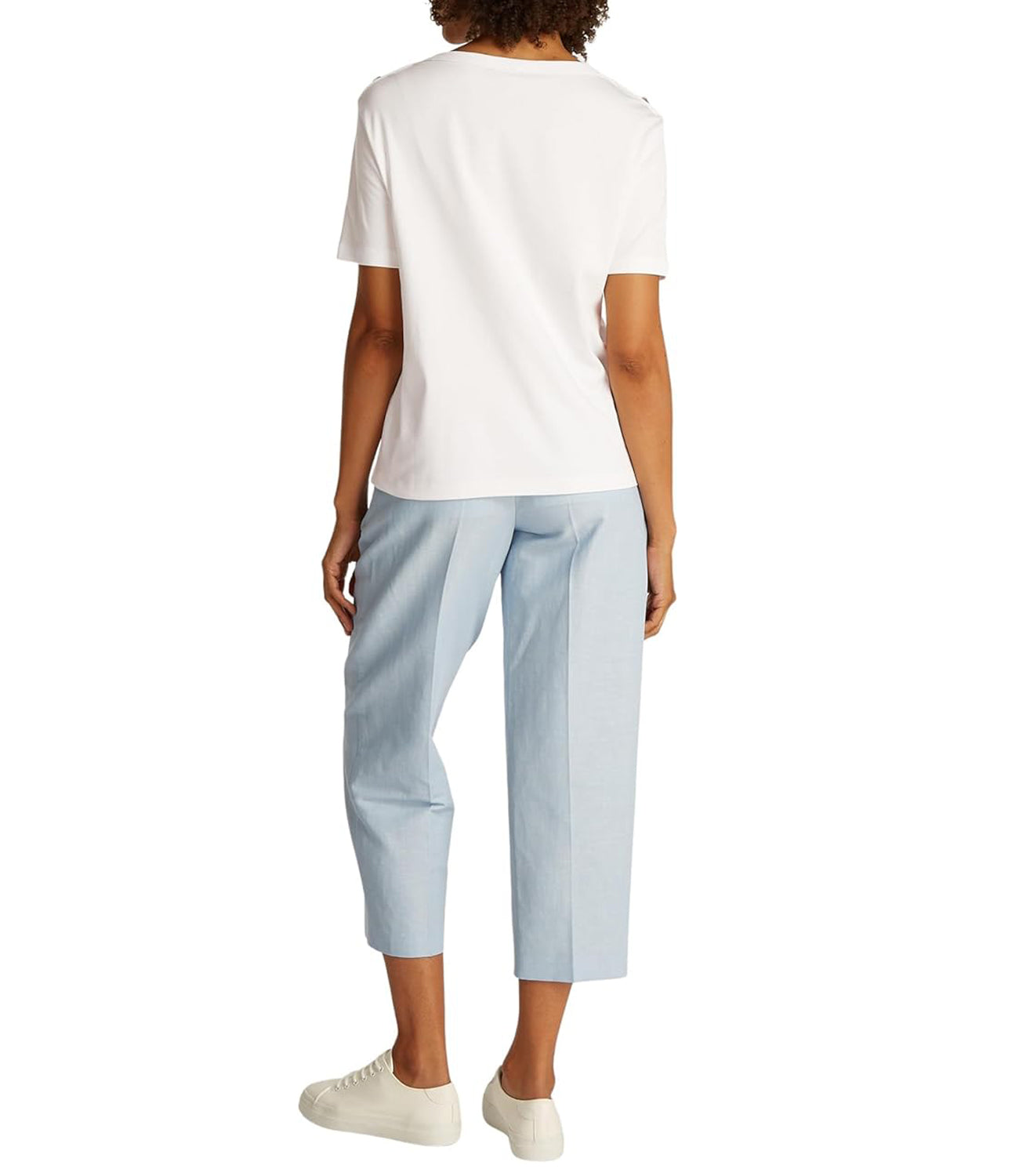 Tommy Hilfiger T-shirt Donna Mod. WW0WW42907 YBL Bianco