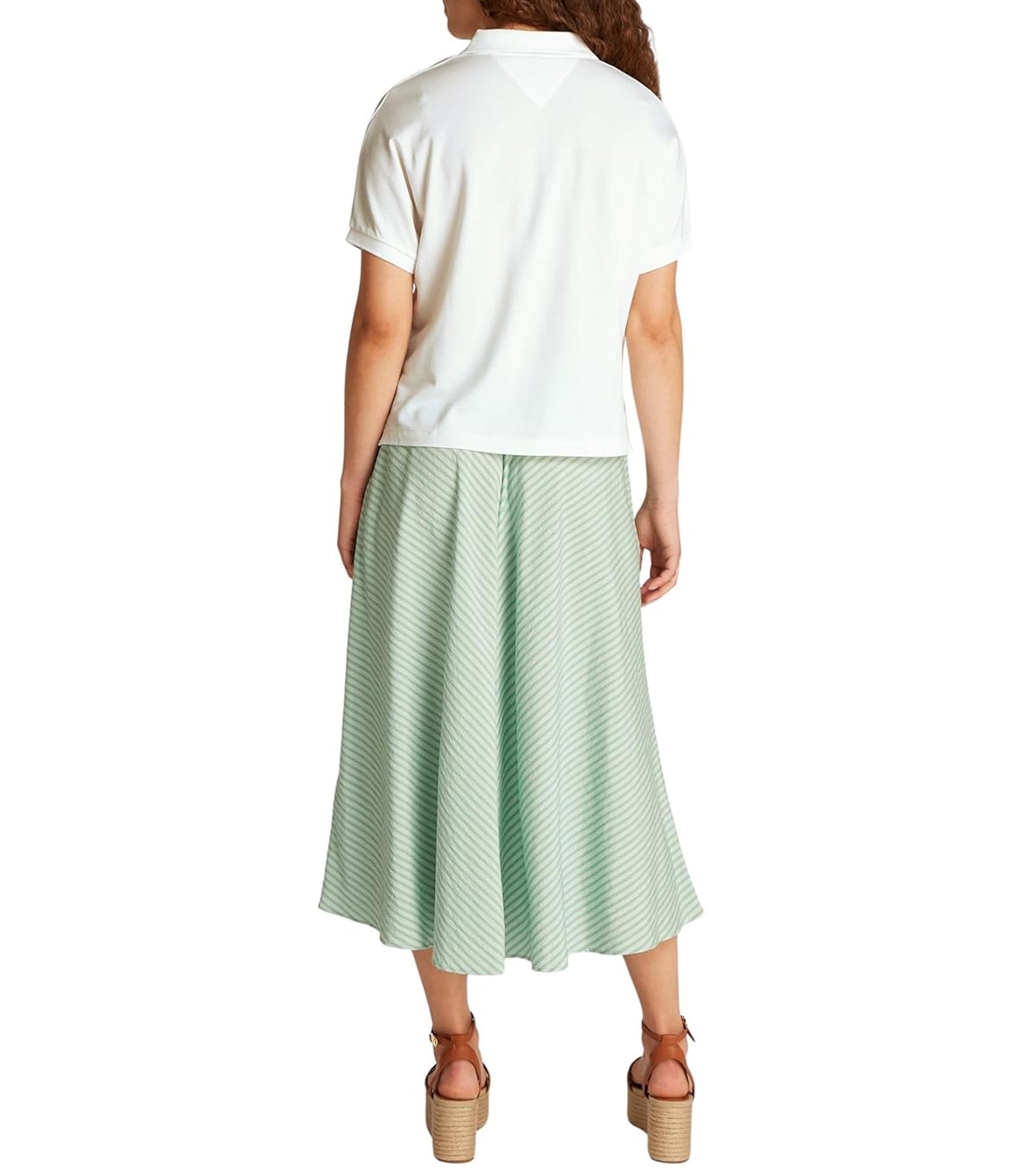 Tommy Hilfiger Polo Manica Corta Donna Mod. WW0WW44512 YBL Bianco