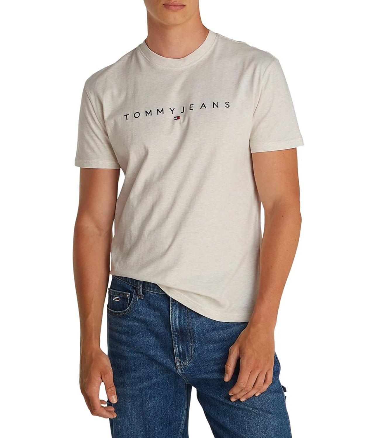 Tommy Hilfiger Tommy Hilfiger T-shirt Uomo Mod. DM0DM20744 AE3 Panna Avorio