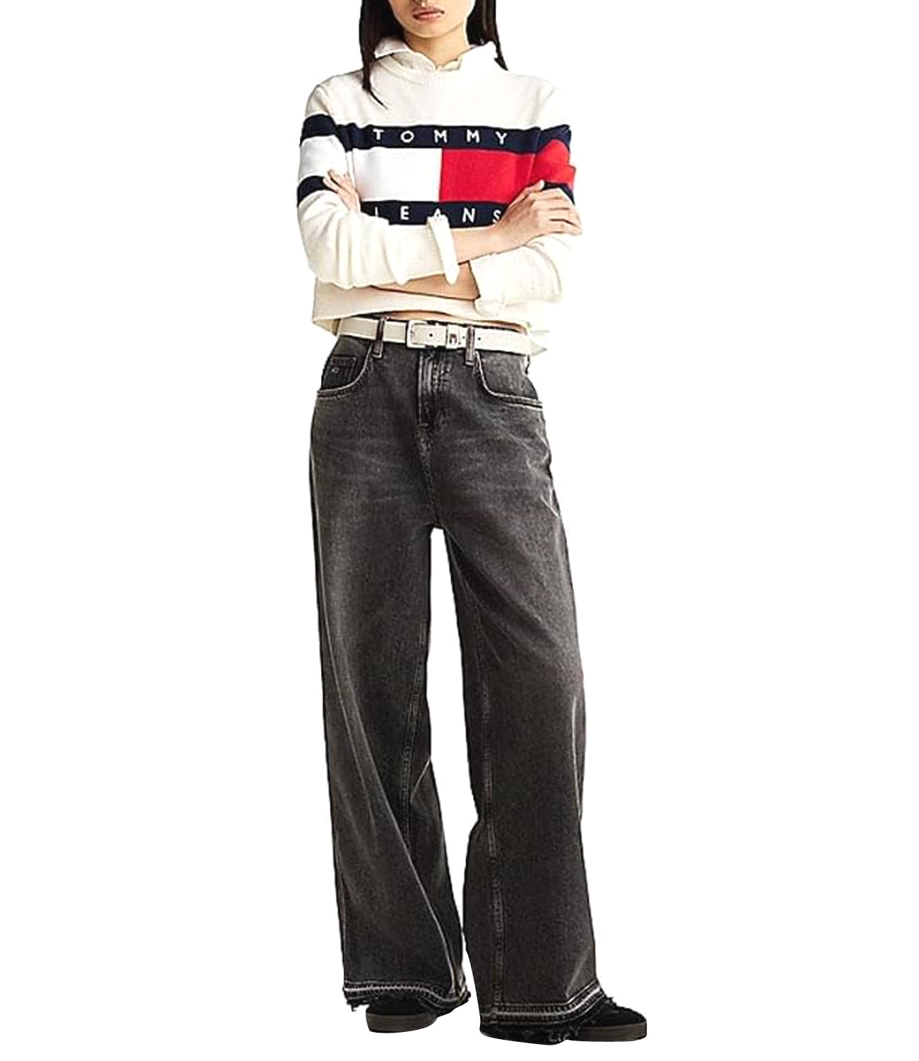 Tommy Hilfiger Tommy Hilfiger Maglia Donna Mod. DW0DW19335 YBH WHITE Bianco