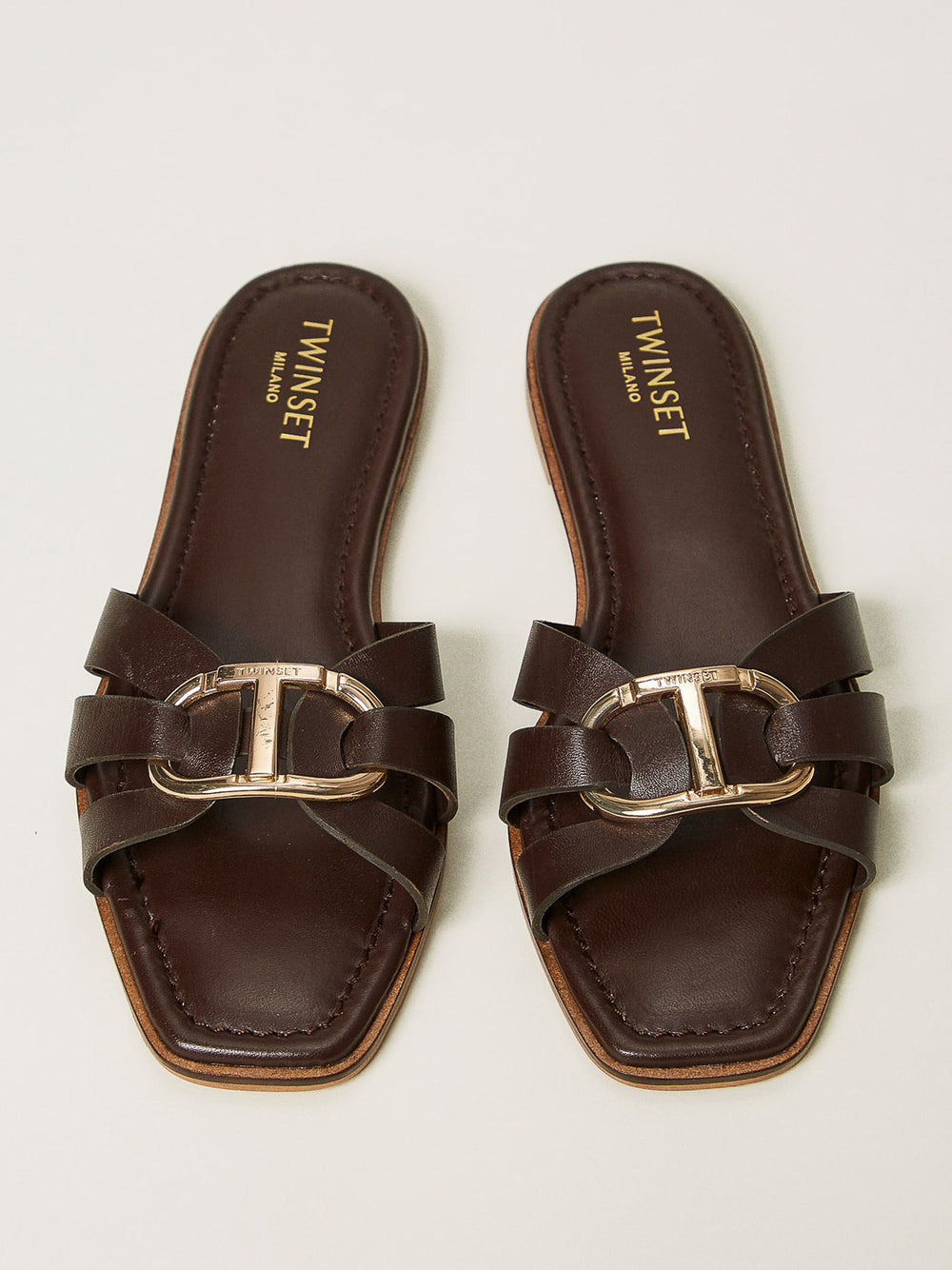 Ciabatte Twin Set da Donna - Marrone