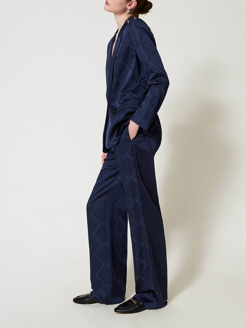 Pantalone Chino Twin Set da Donna - Blu