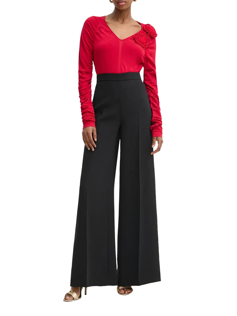 Pantalone Palazzo Twin Set da Donna - Nero