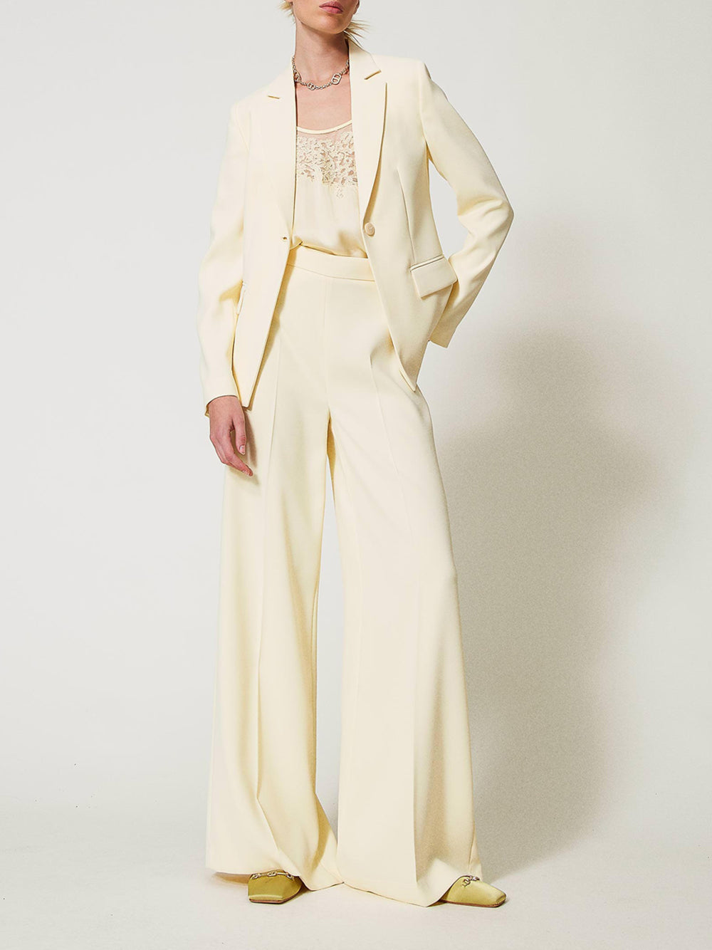 Pantalone Palazzo Twin Set da Donna - Avorio