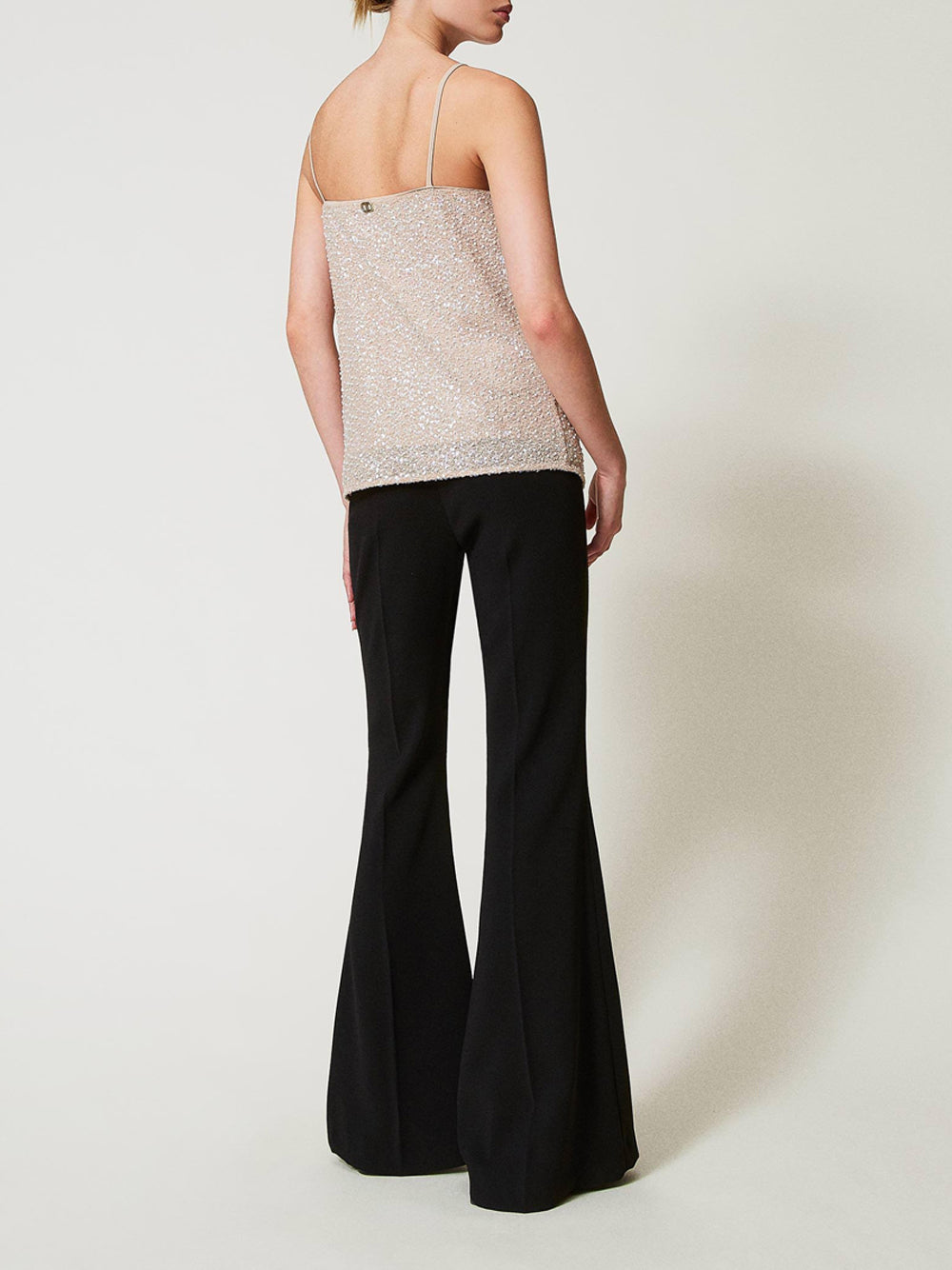 Pantalone Zampa Twin Set da Donna - Nero