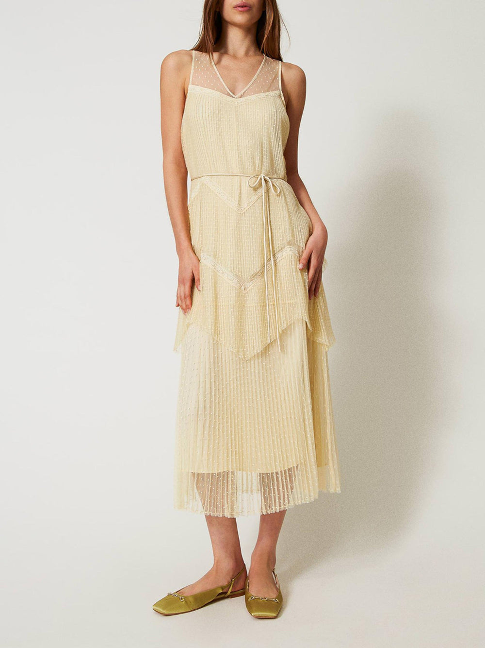 Vestito Longuette Twin Set da Donna - Avorio