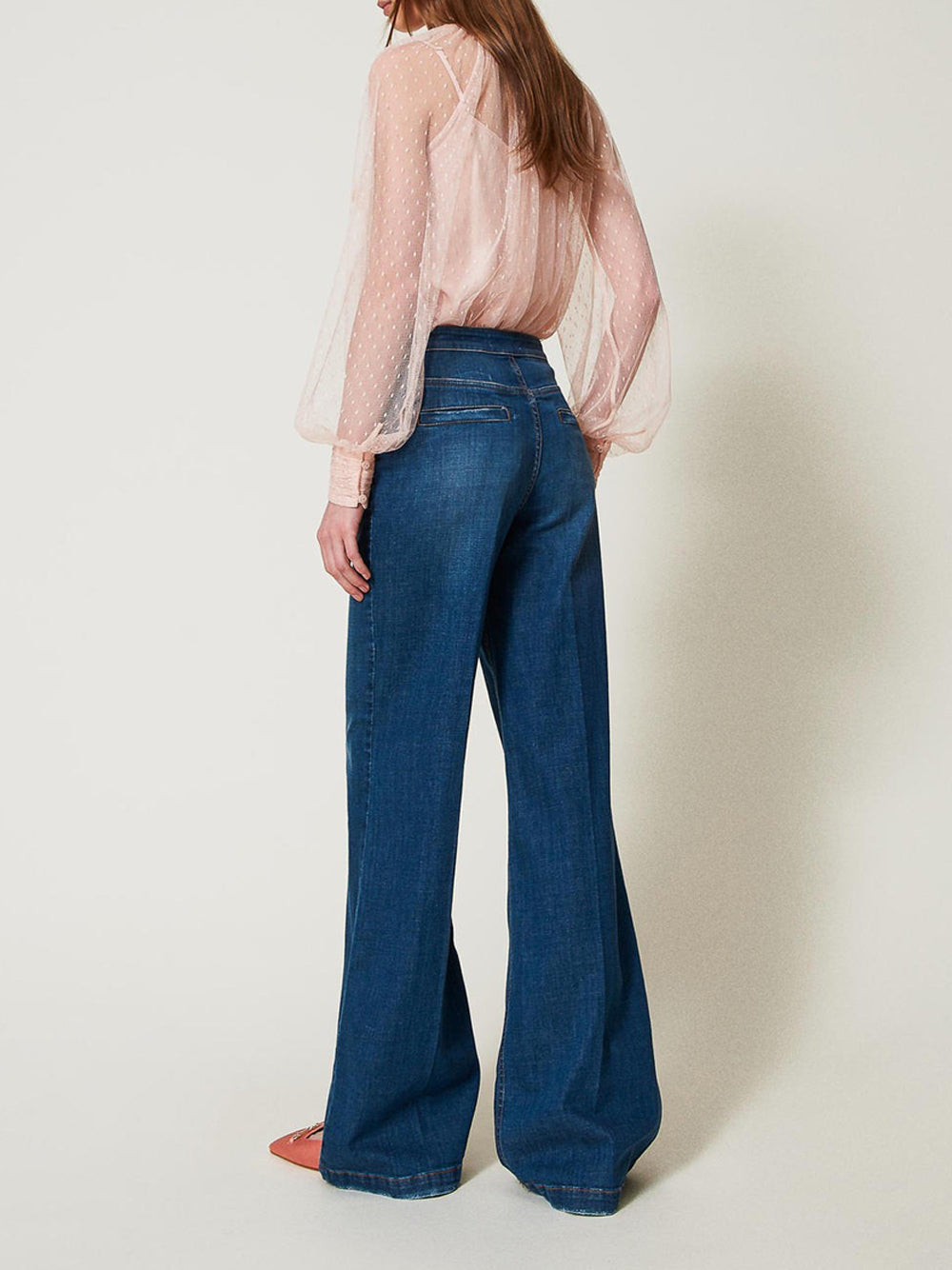 Jeans Wide Twin Set da Donna - Denim