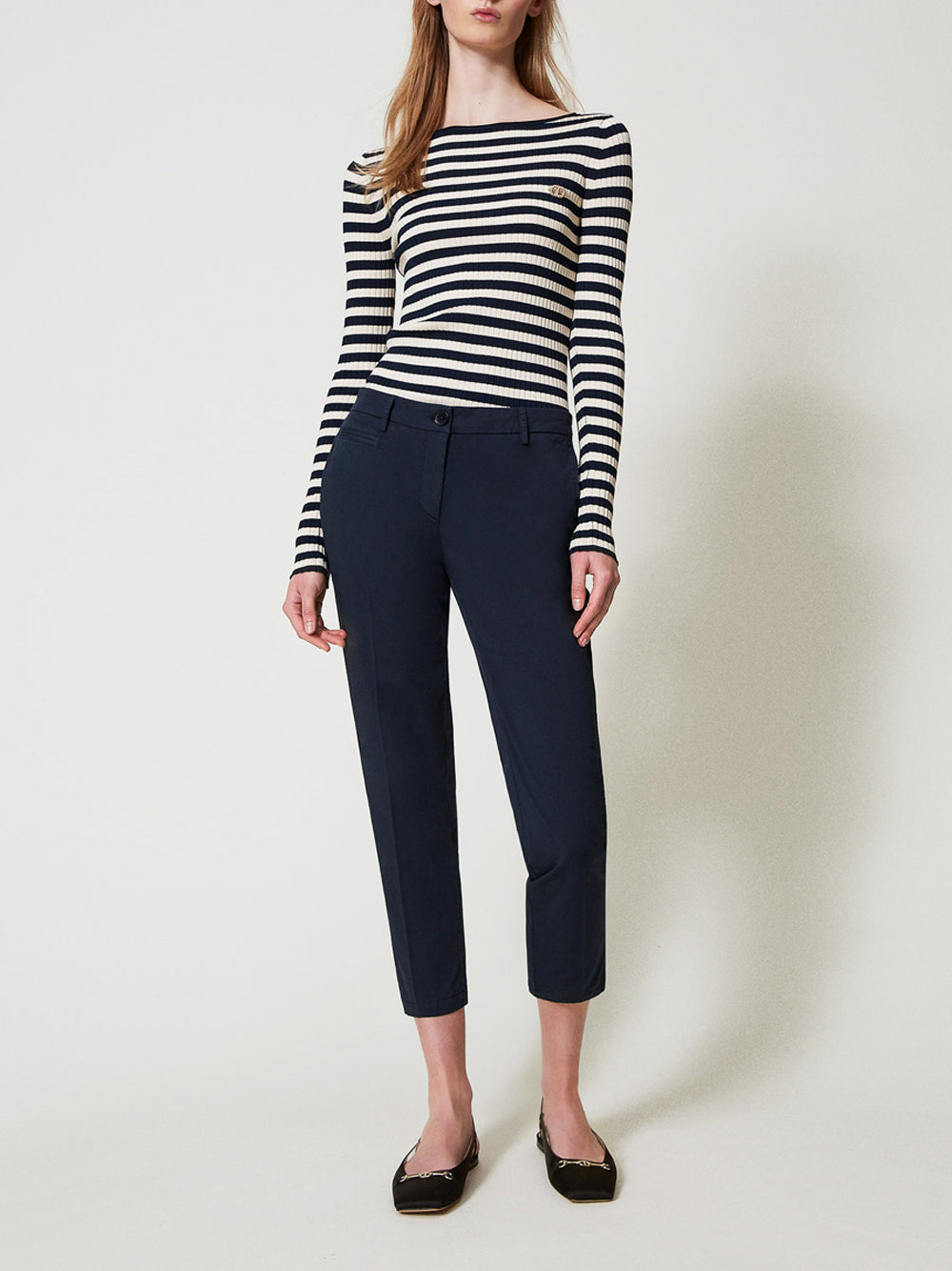 Pantalone Chino Twin Set da Donna - Blu
