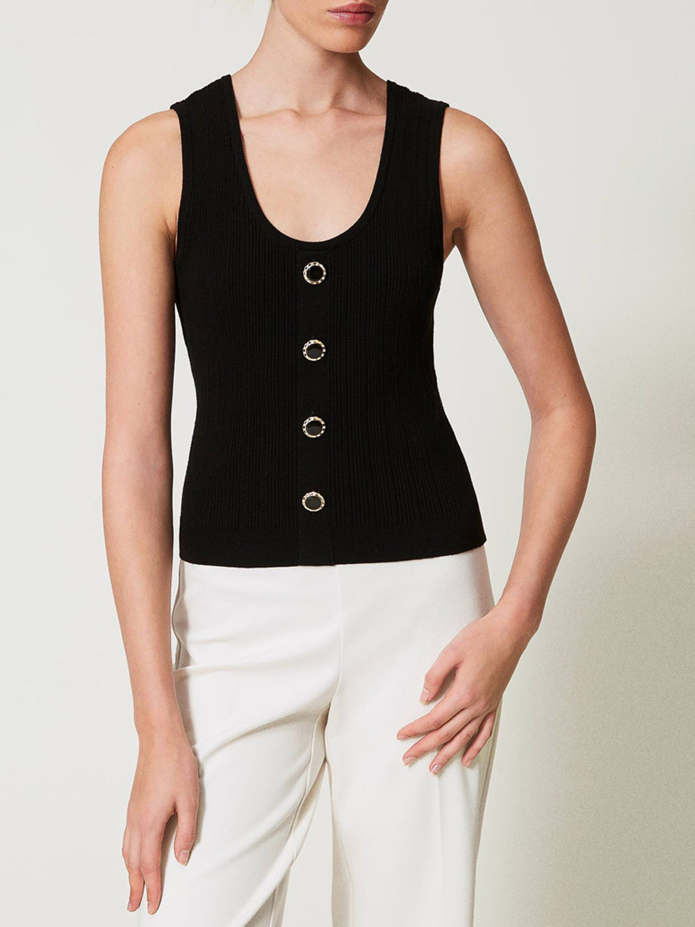 Top Twin Set da Donna - Nero