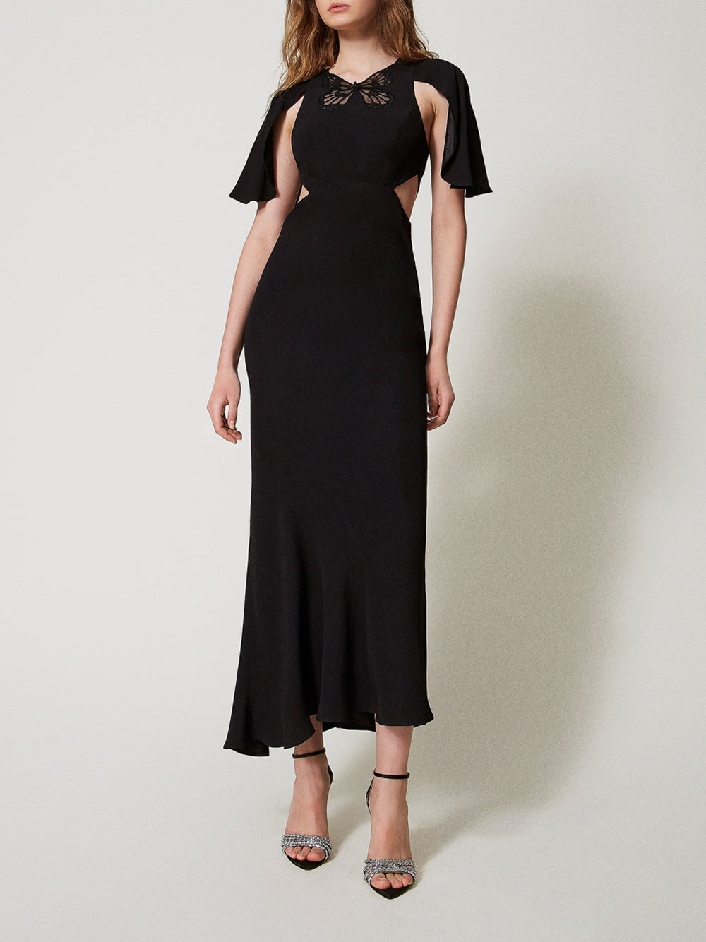 Vestito Longuette Twin Set da Donna - Nero
