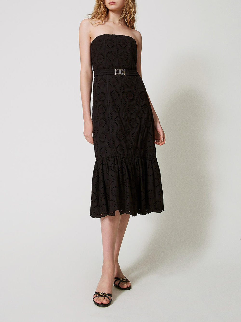 Vestito Longuette Twin Set da Donna - Nero