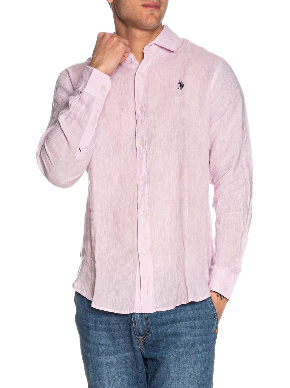 Camicia Classica U.S. Polo Assn. da Uomo - Rosa
