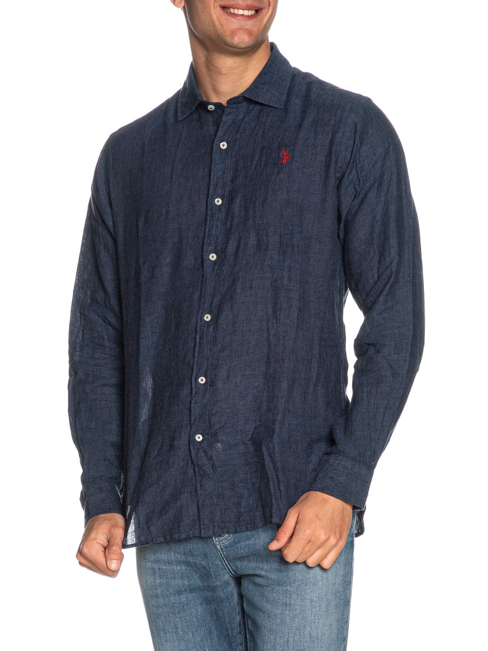 Camicia Classica U.S. Polo Assn. da Uomo - Blu