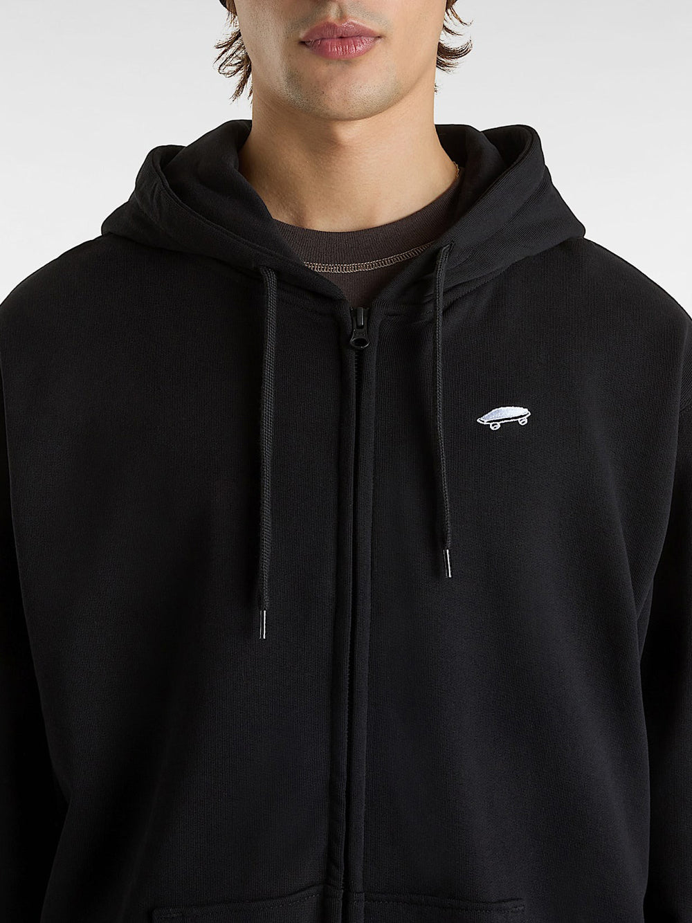 Felpa Zip Vans Salton Loose da Uomo - Nero