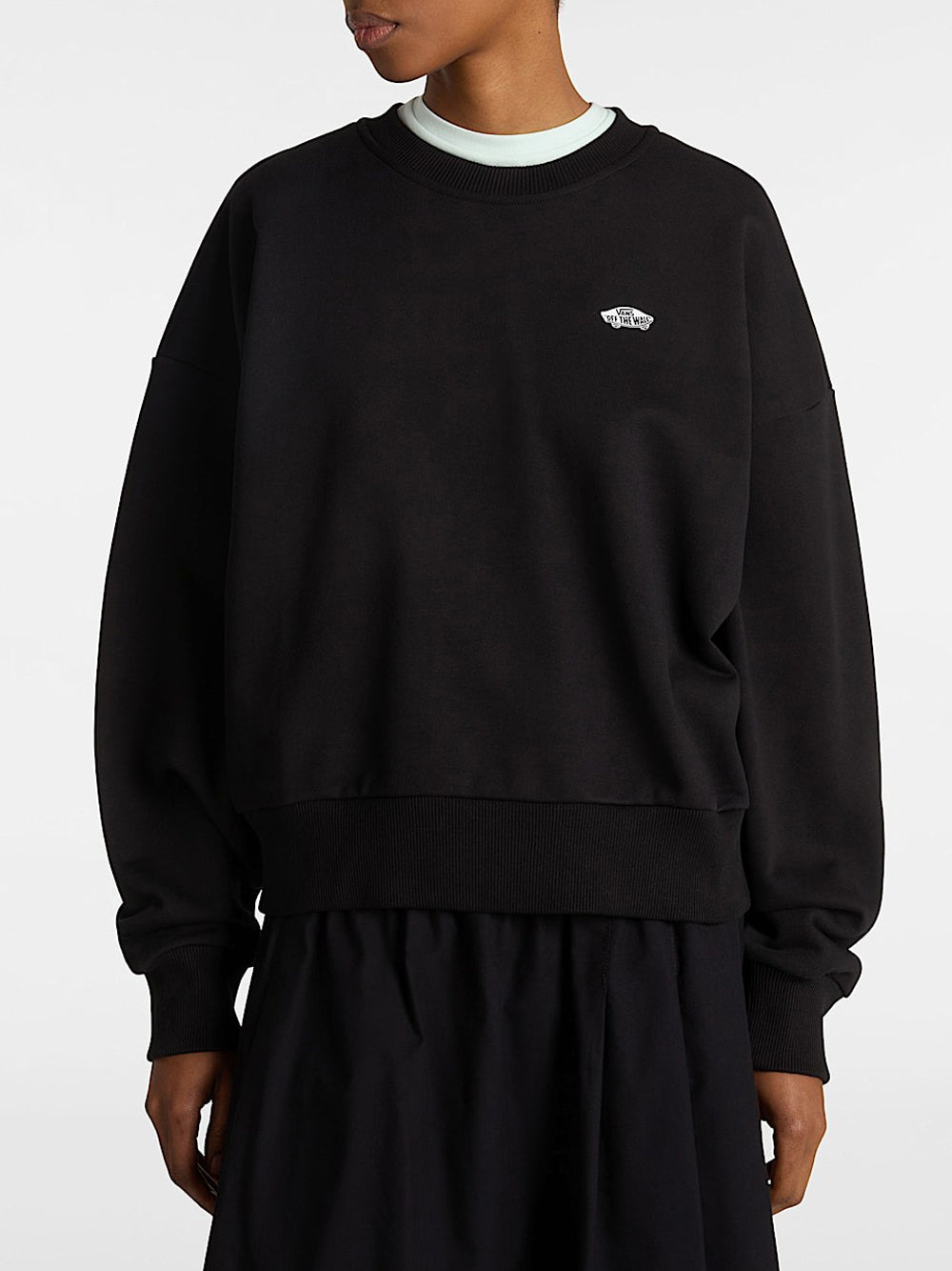 Felpa Vans Style 76 Ii Retro Crew da Donna - Nero