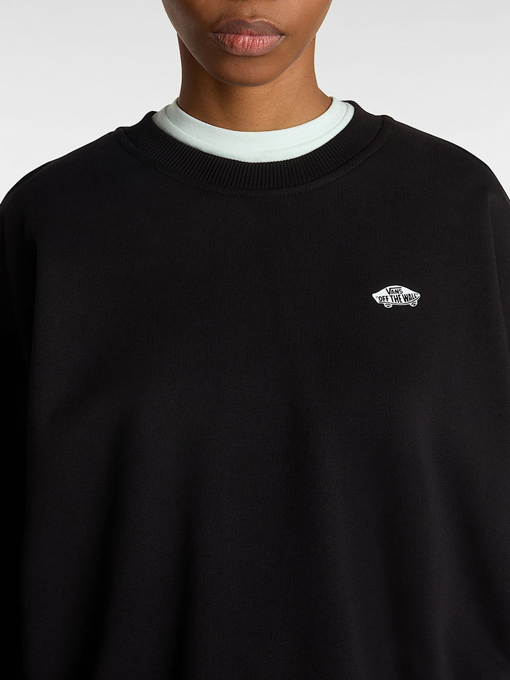 Felpa Vans Style 76 Ii Retro Crew da Donna - Nero