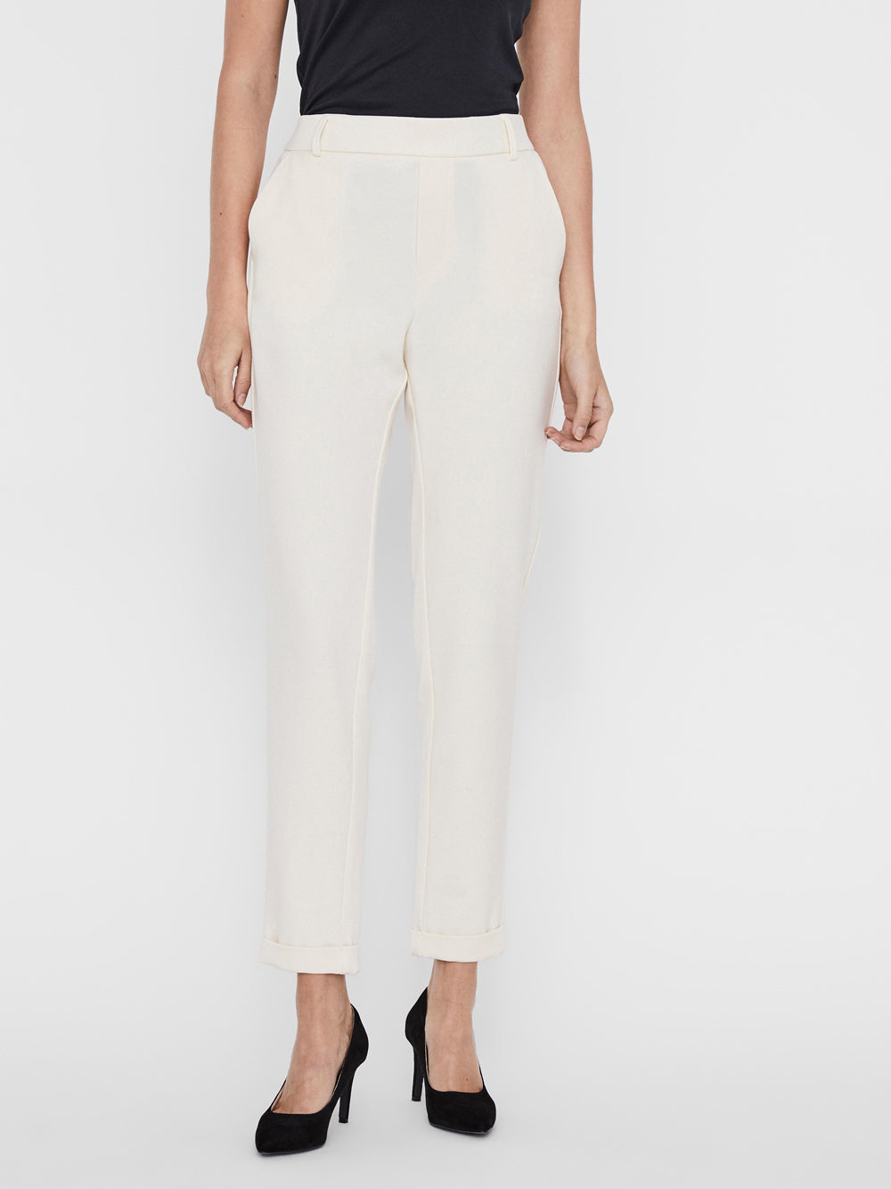Pantalone Chino Vero Moda da Donna - Avorio
