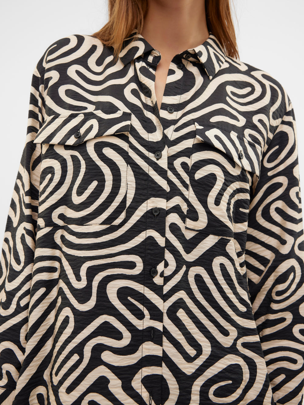 Camicia Fantasia Vero Moda da Donna - Nero
