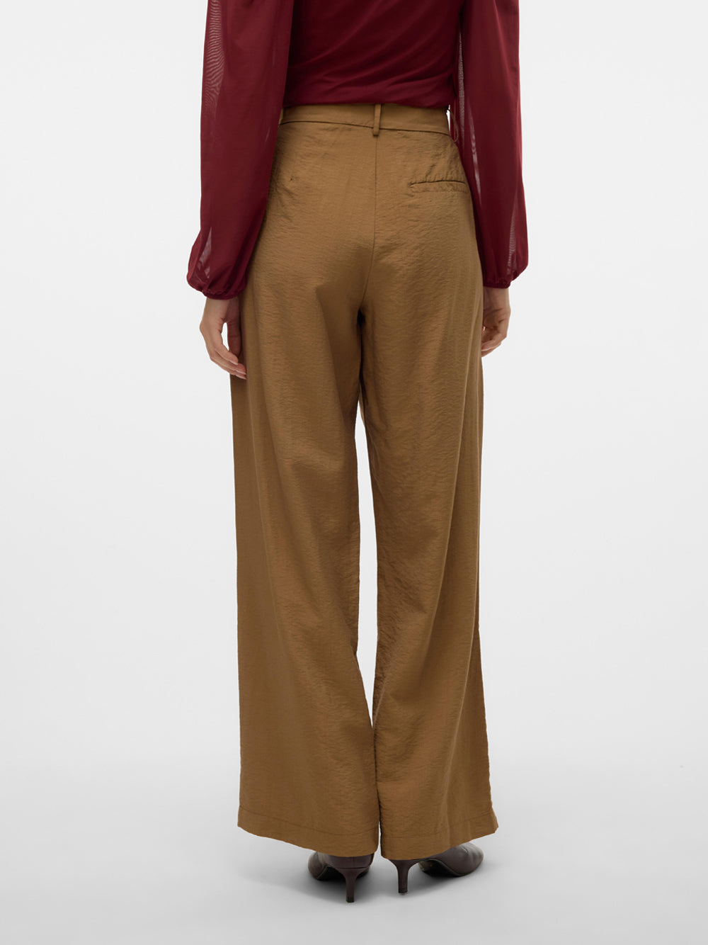 Pantalone Palazzo Vero Moda da Donna - Marrone