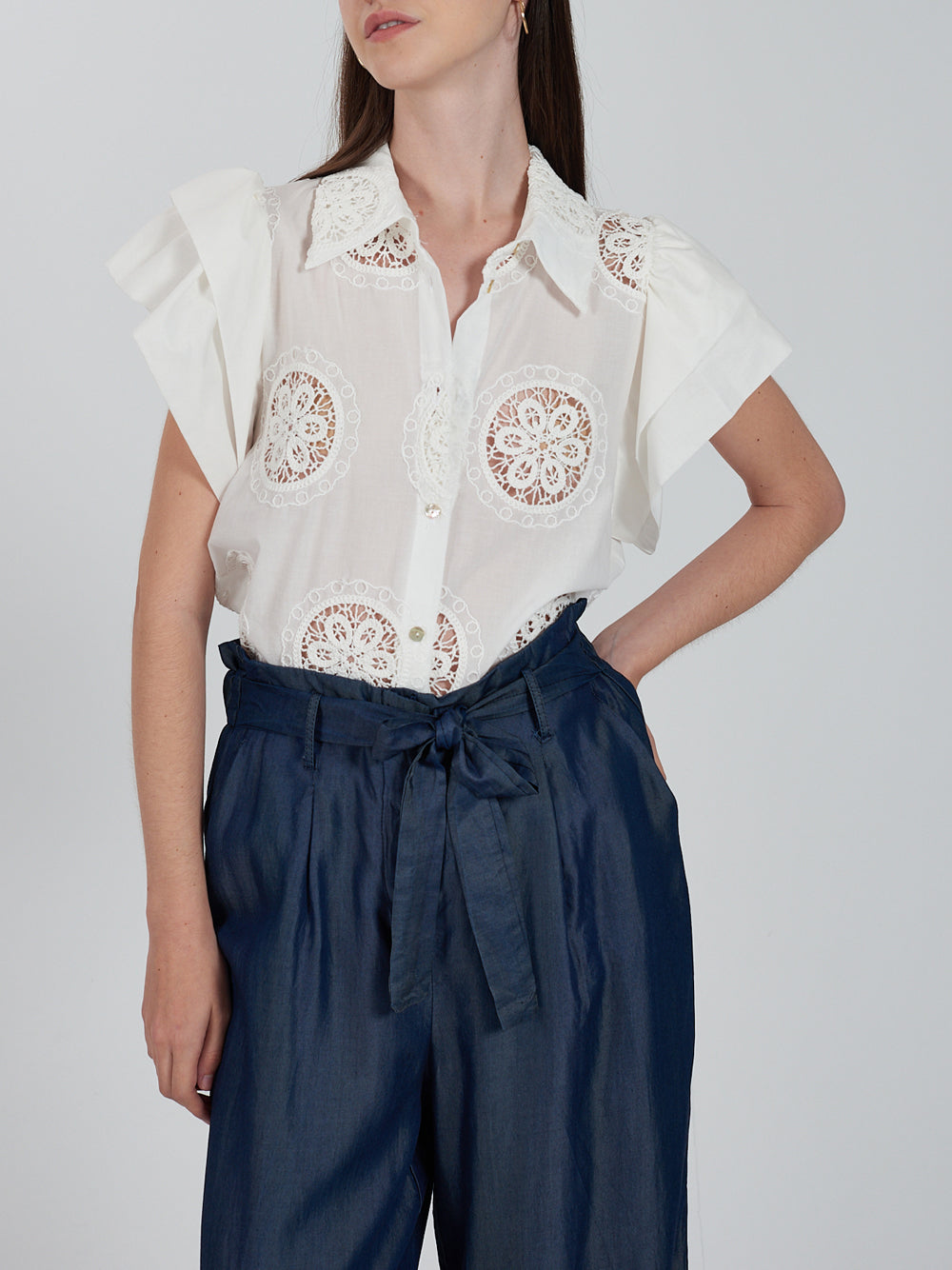 Camicia Casual Yes Zee da Donna - Bianco