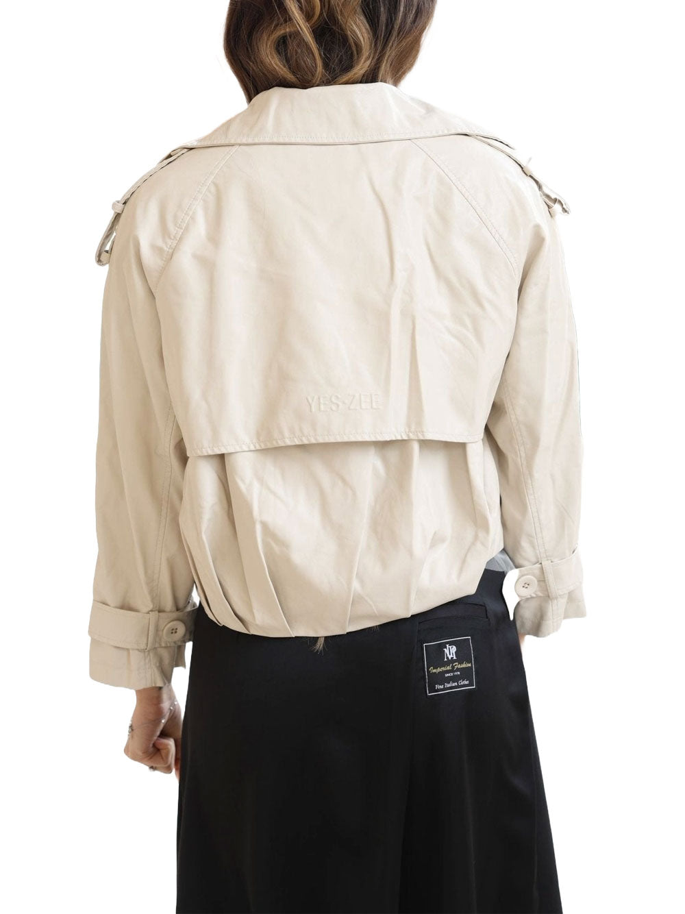 Trench Yes Zee Crop da Donna - Avorio