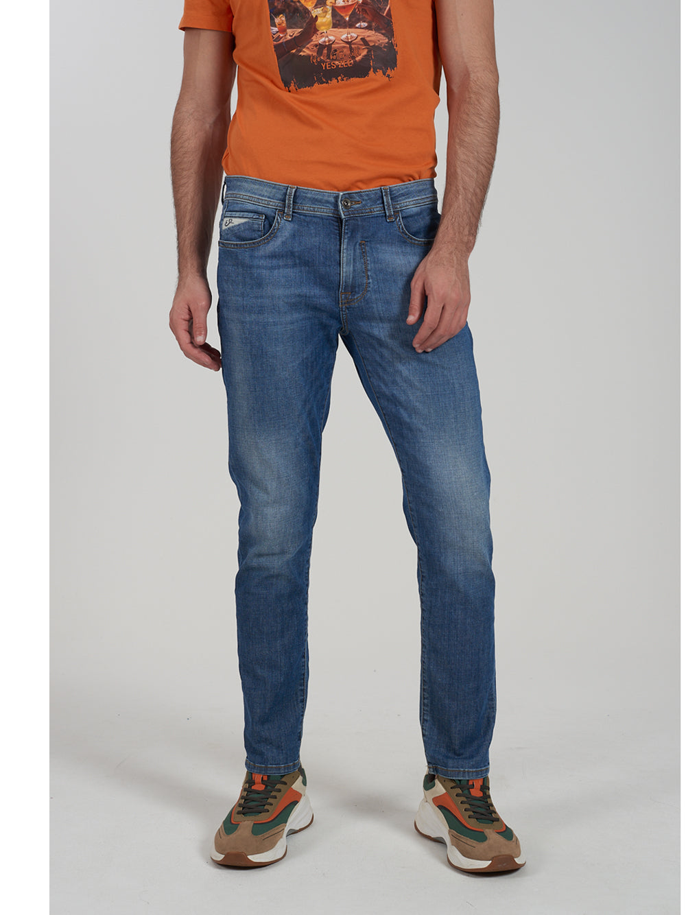 Jeans Slim Yes Zee da Uomo - Denim