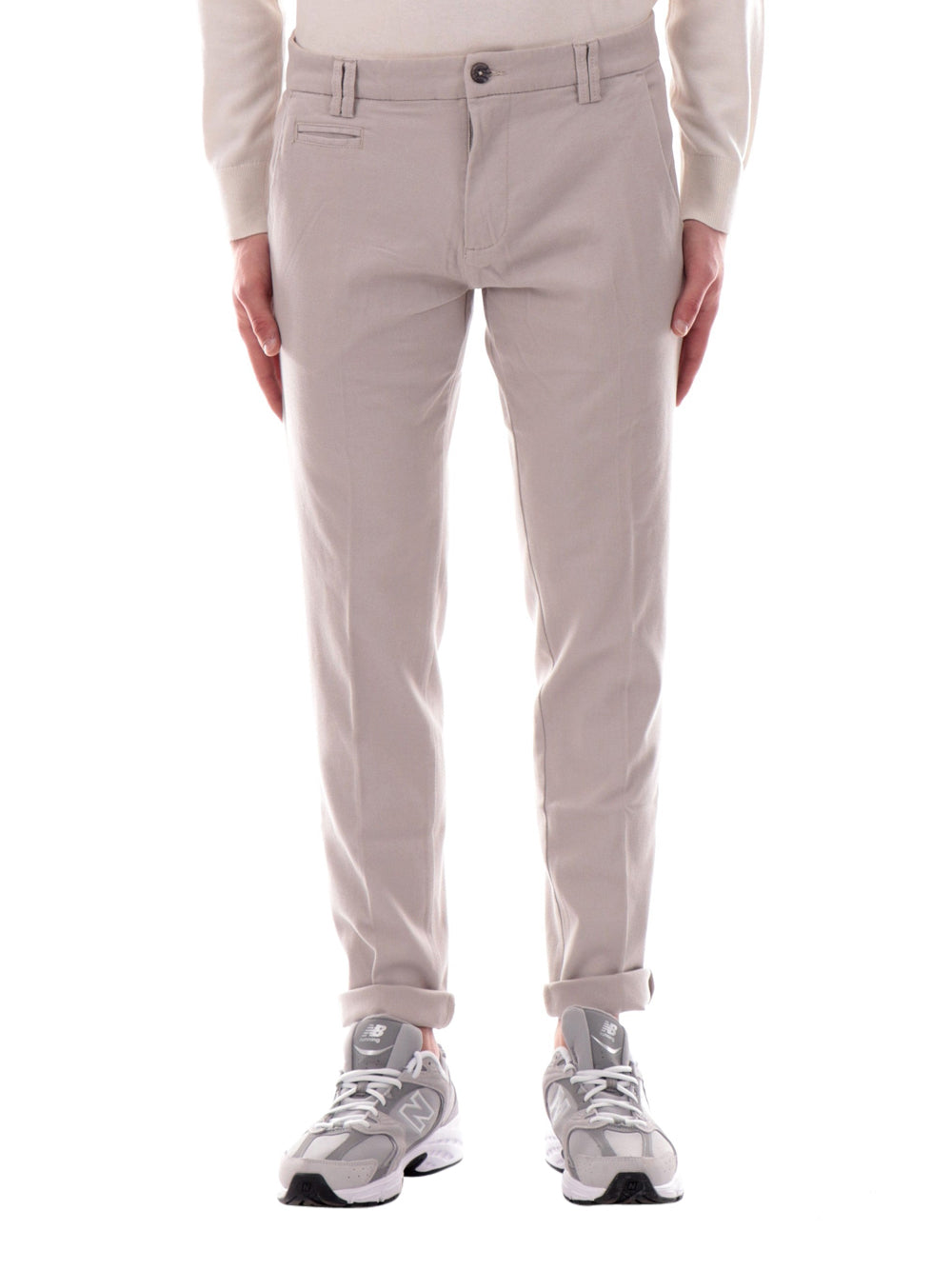 Pantalone Chino Yes Zee da Uomo - Avorio