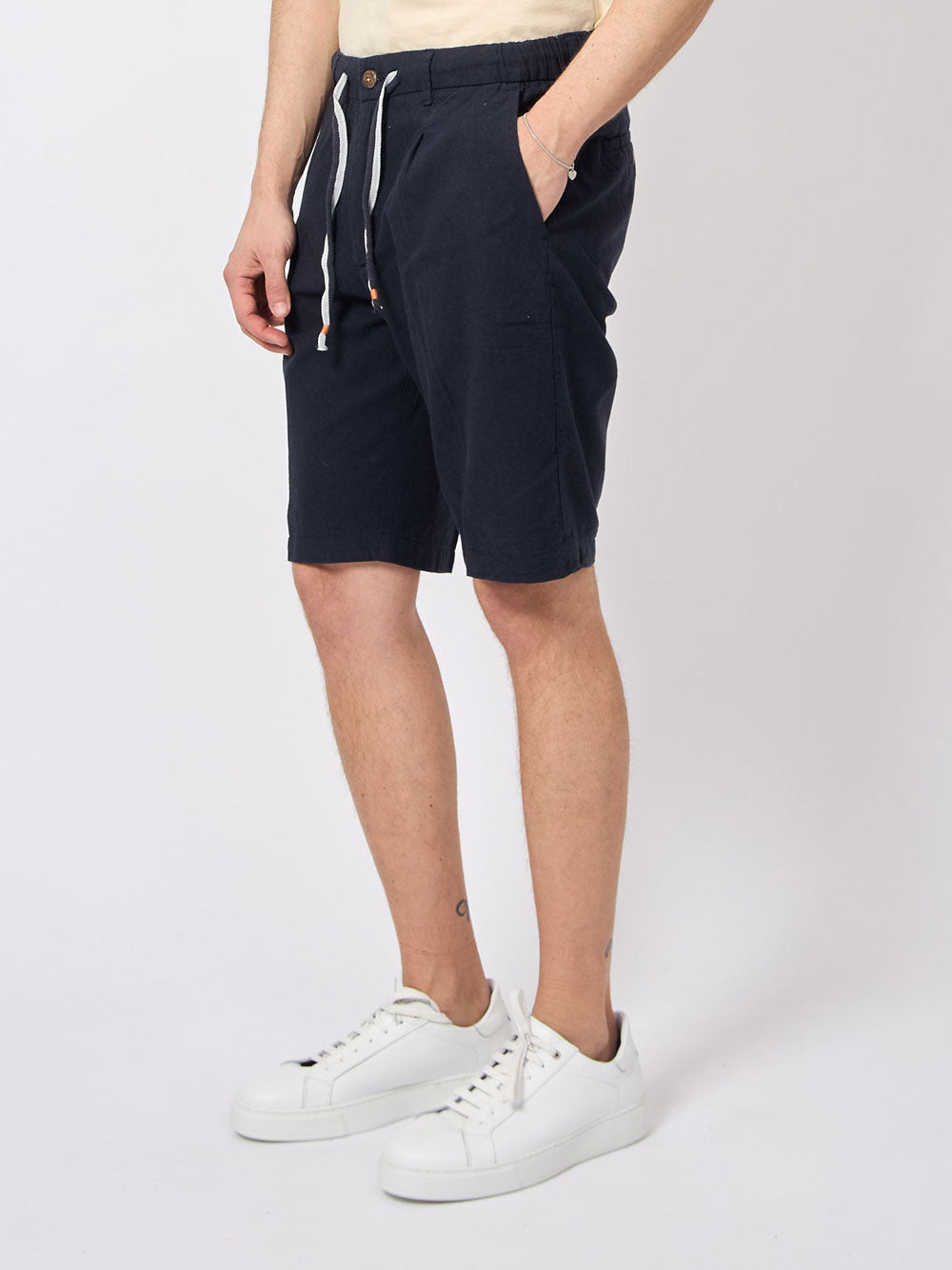 Yes Zee Bermuda Bermuda Uomo Con Coulisse, Elastico Ai Fianchi Uomo Mod. P770 PW00 0710 navy Blu