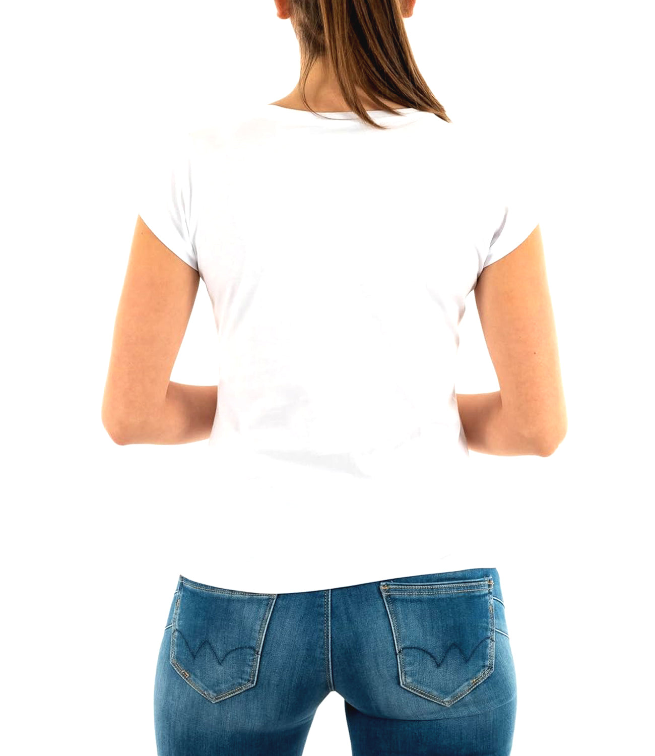 Yes Zee T-shirt Donna Girocollo, Maniche Corte Donna Mod. T257 SG00 0101 Bianco