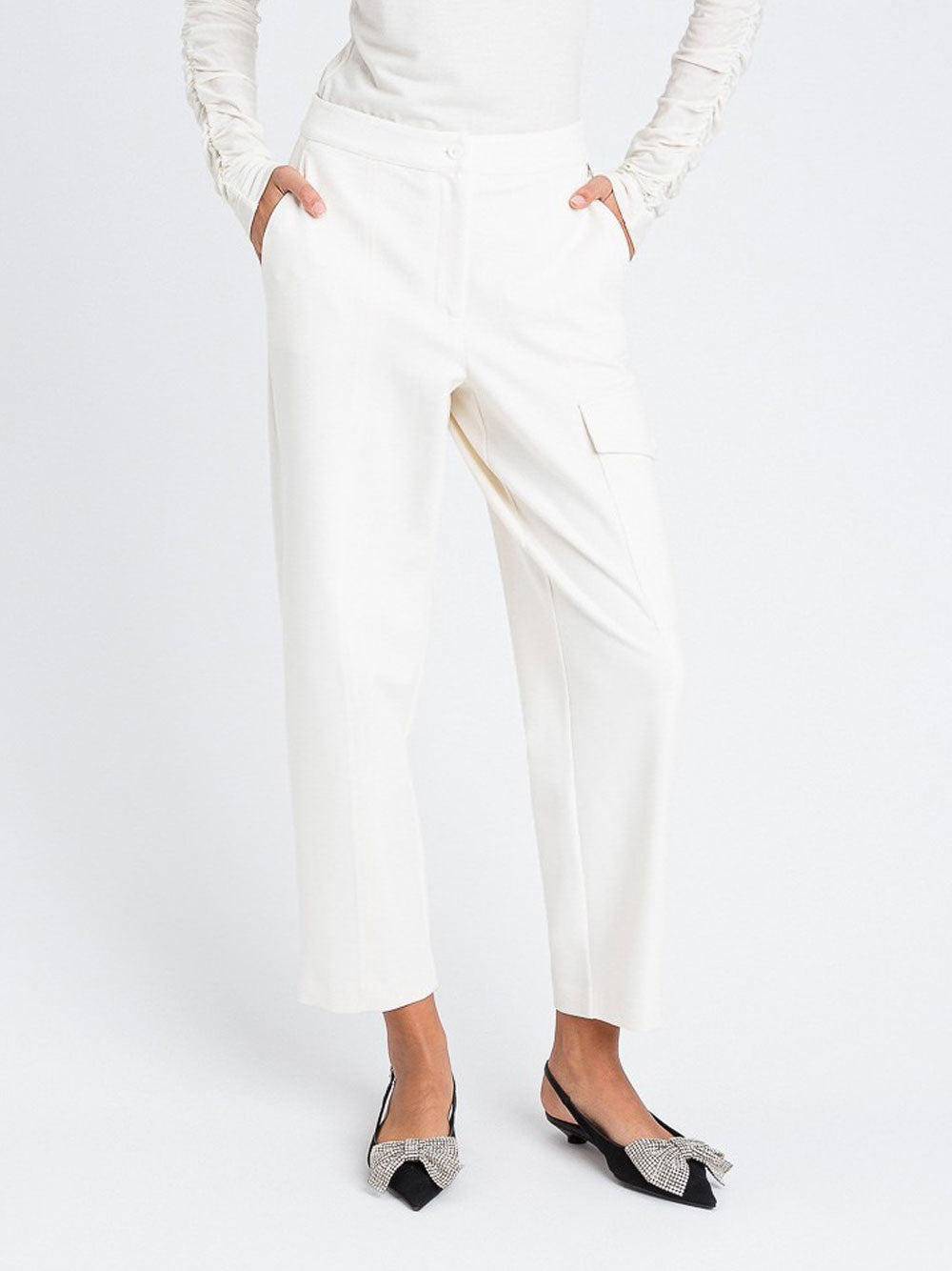 Pantalone Cargo Actitude da Donna - Bianco